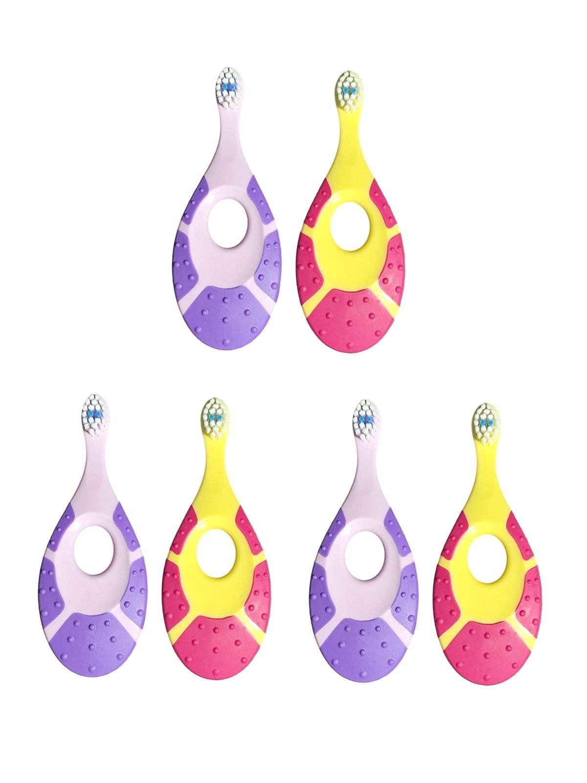 ORKLA Zahnbürste 6x Jordan Babyzahnbürste 0-2 Jahre Step 1 - extra Mädchenfarben