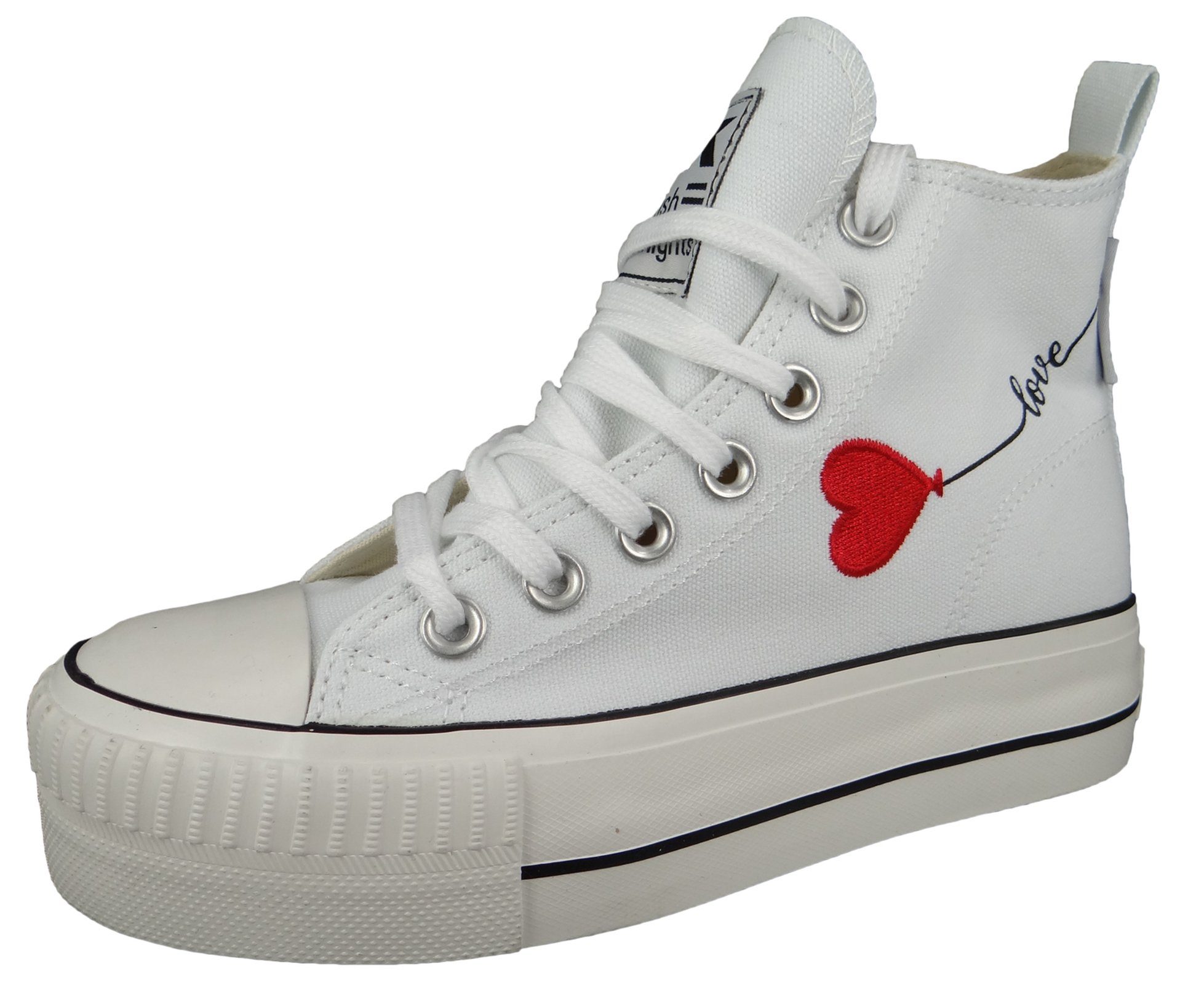 B49-3710 02 White/Heart Sneaker
