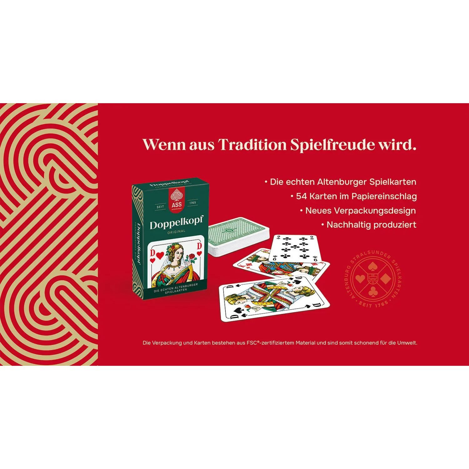 Cartamundi Spiel Doppelkopf, französisches Bild, in Faltschachtel