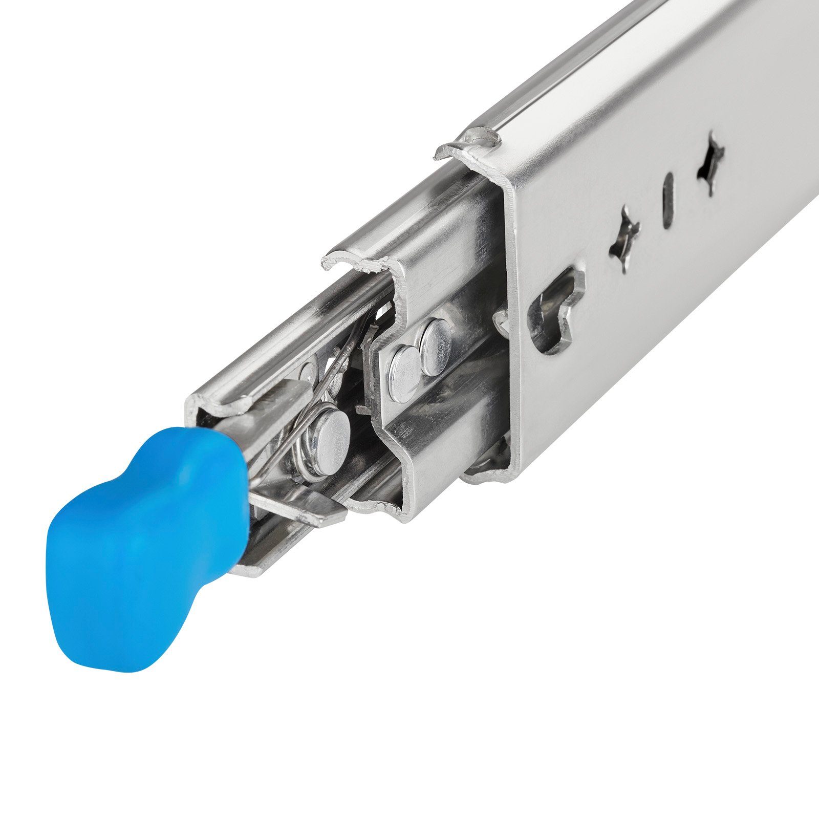 SO-TECH® Auszug Schwerlastauszug 100 kg mit Lock-in/out Einrastfunktion (2 St), blauer Hebel, KV2-100-H53-L300-LC 300 mm