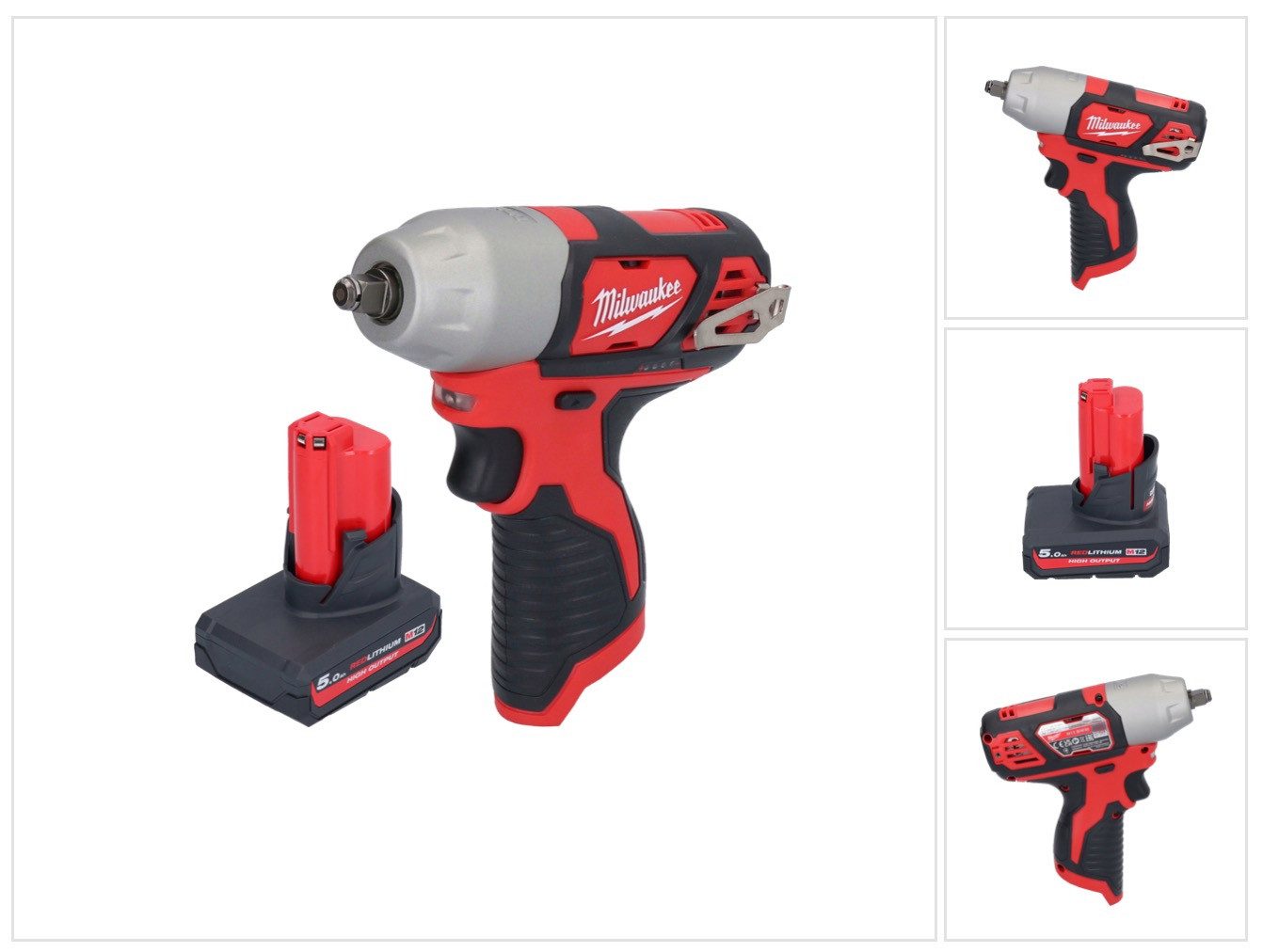 Milwaukee Akku-Schlagschrauber Milwaukee M12 BIW38-501 Akku Schlagschrauber 12 V 135 Nm 3/8˝ + 1x Akk