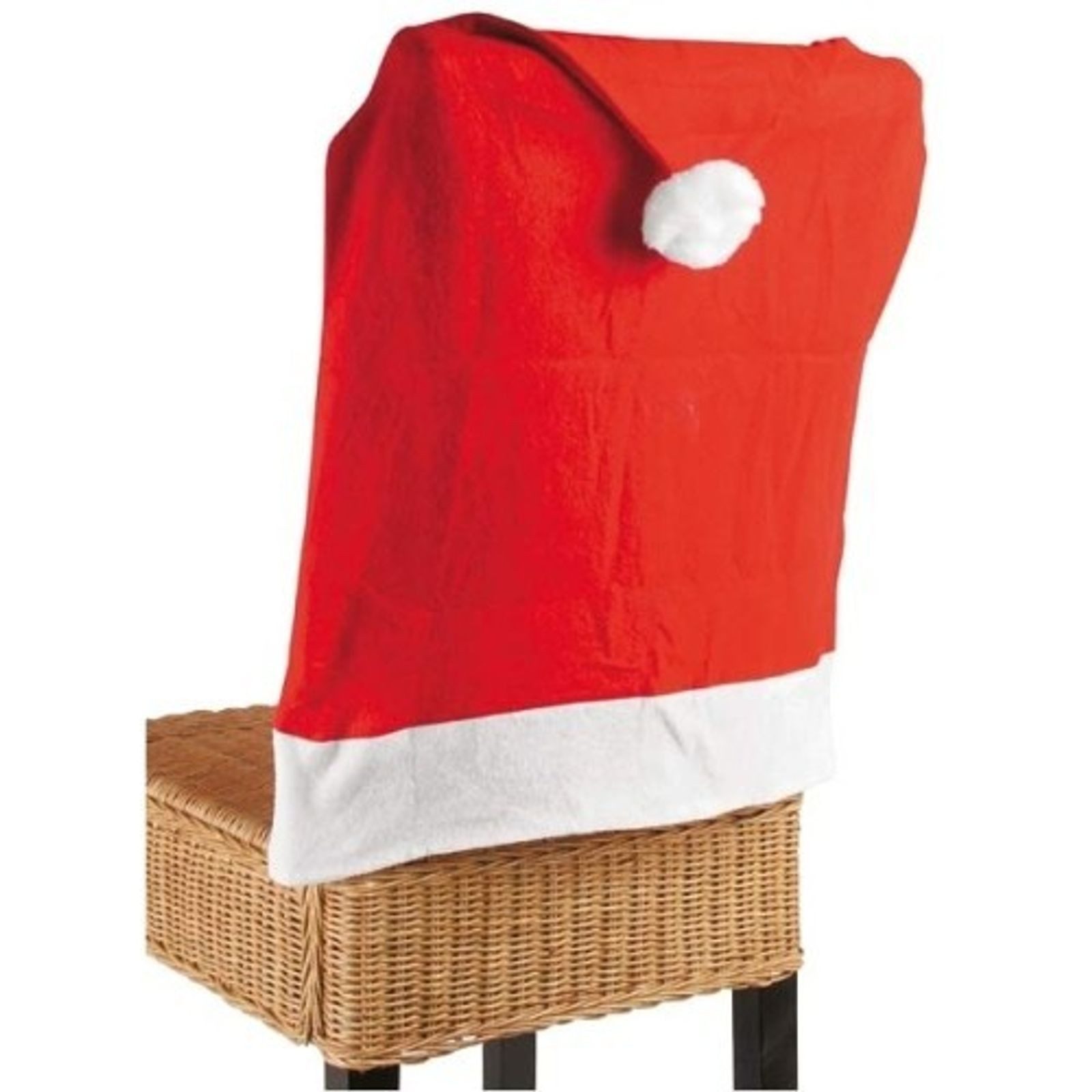 BURI Stuhlhusse Stuhlhusse Nikolausmütze 4er-Set Weihnachtsmütze Stuhlüberwurf Deko