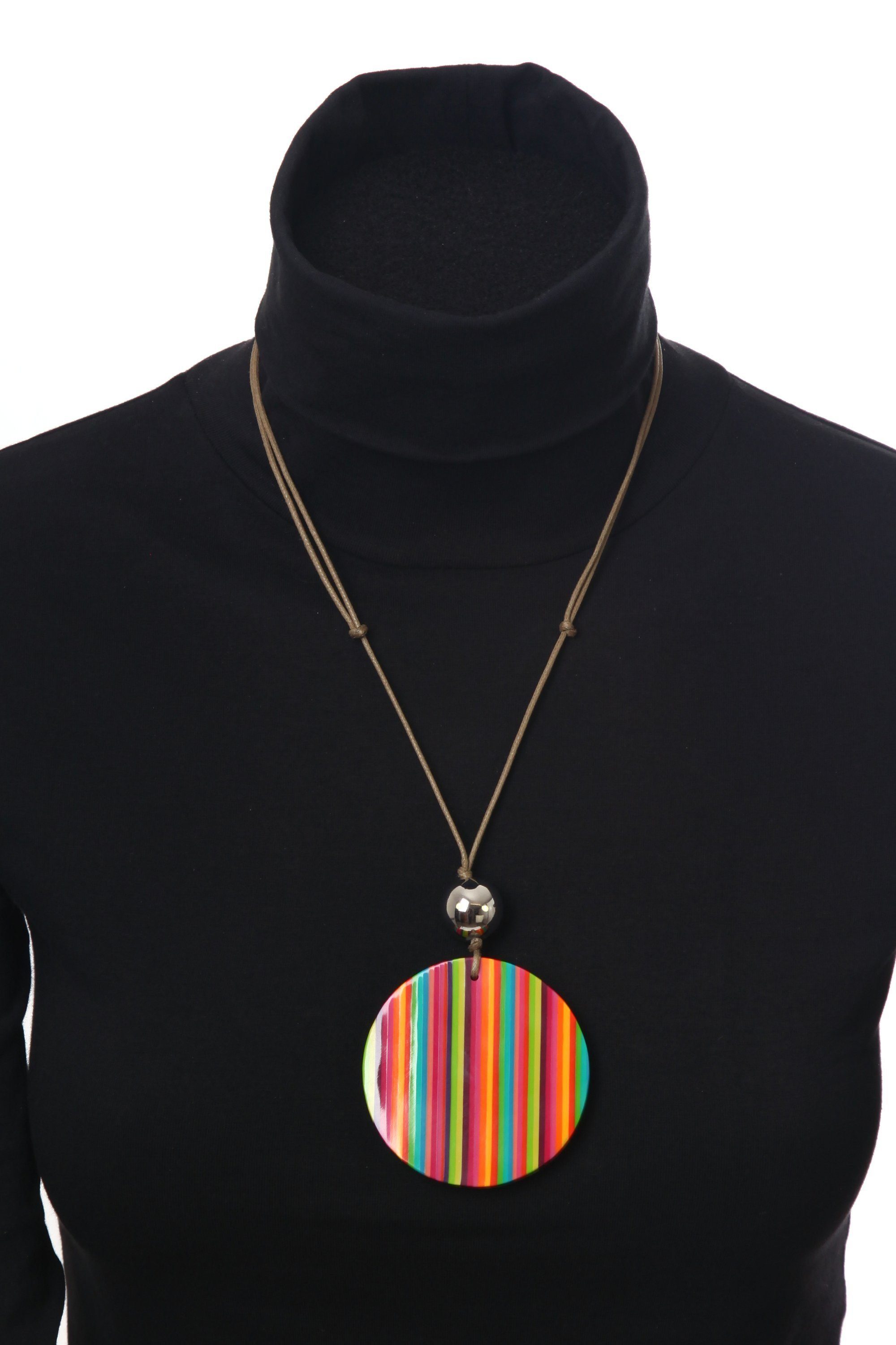 COLLEZIONE ALESSANDRO Lange Kette Iris, mit silbener Kunststoffperlen