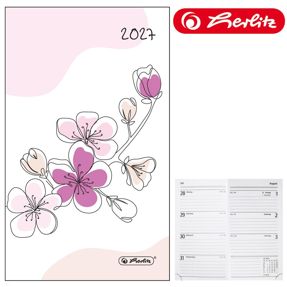 Herlitz Buchkalender Herlitz Buchkalender Slimtimer For me 2027 Blumen