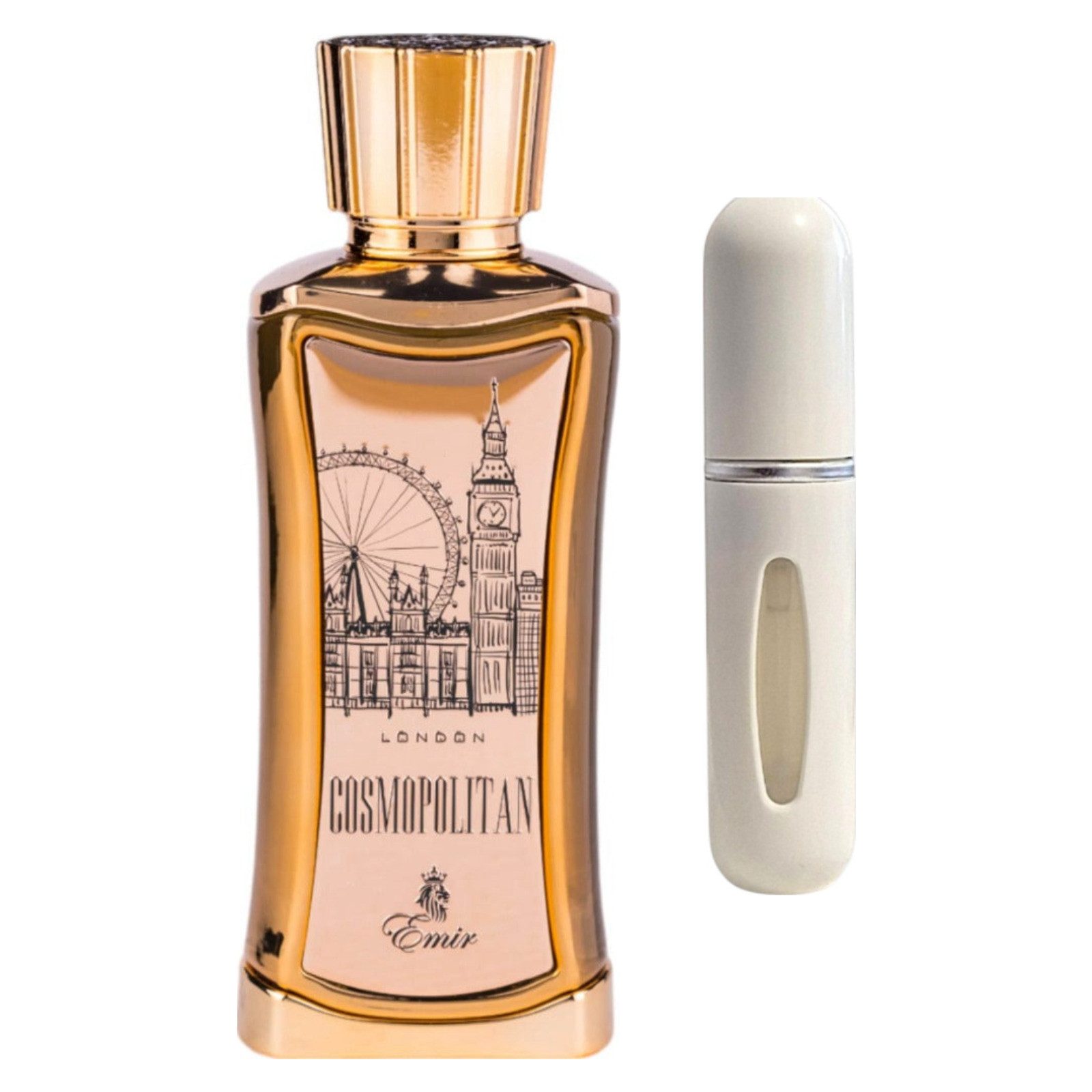 Paris Corner Duft-Set Cosmopolitan London EDP – Blumig-Ledrig mit + Parfümzerstäuber (leer)