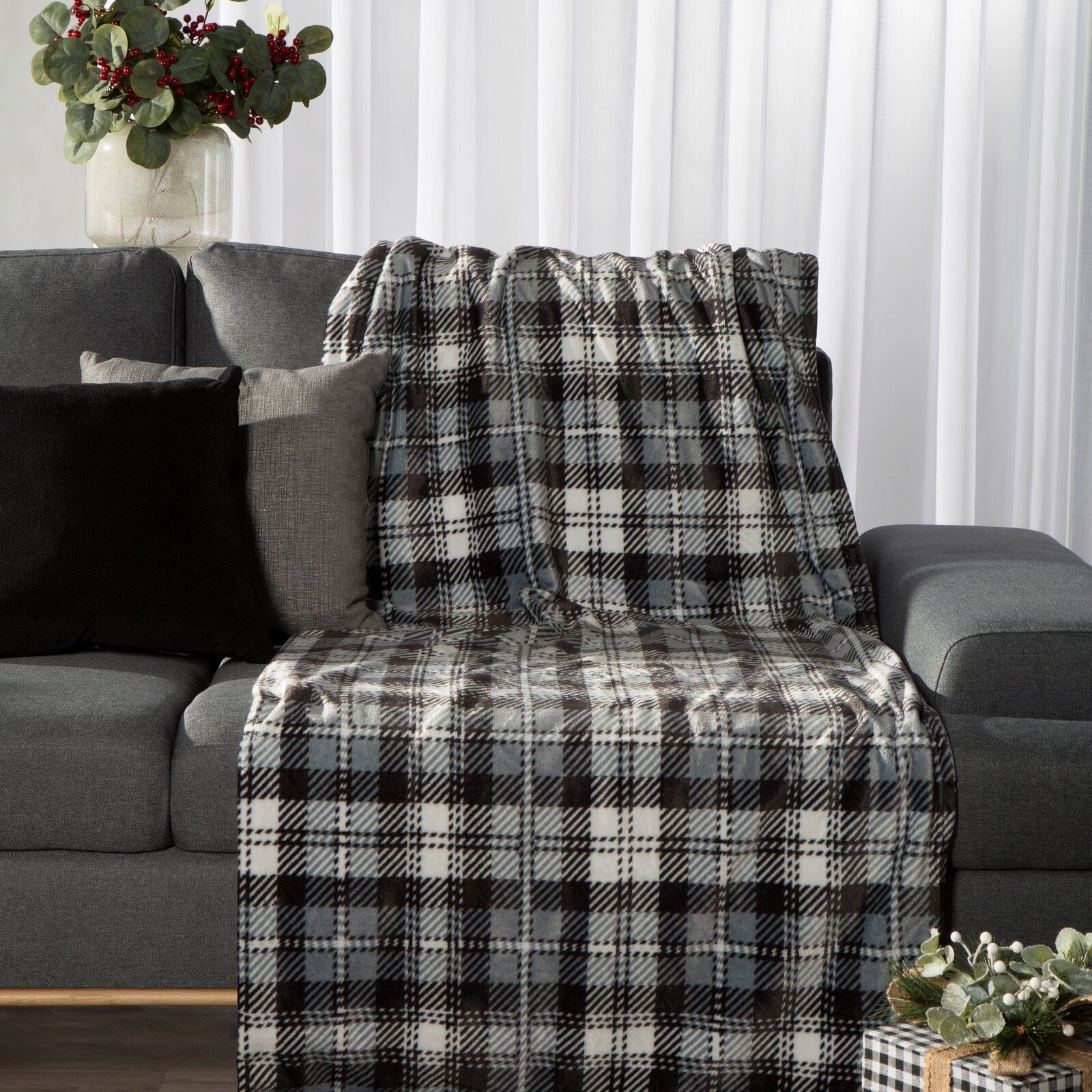 Wohndecke SANTA, Eurofirany, Weihnachtsdecke Winterdecke kuschelig & warm günstig online kaufen