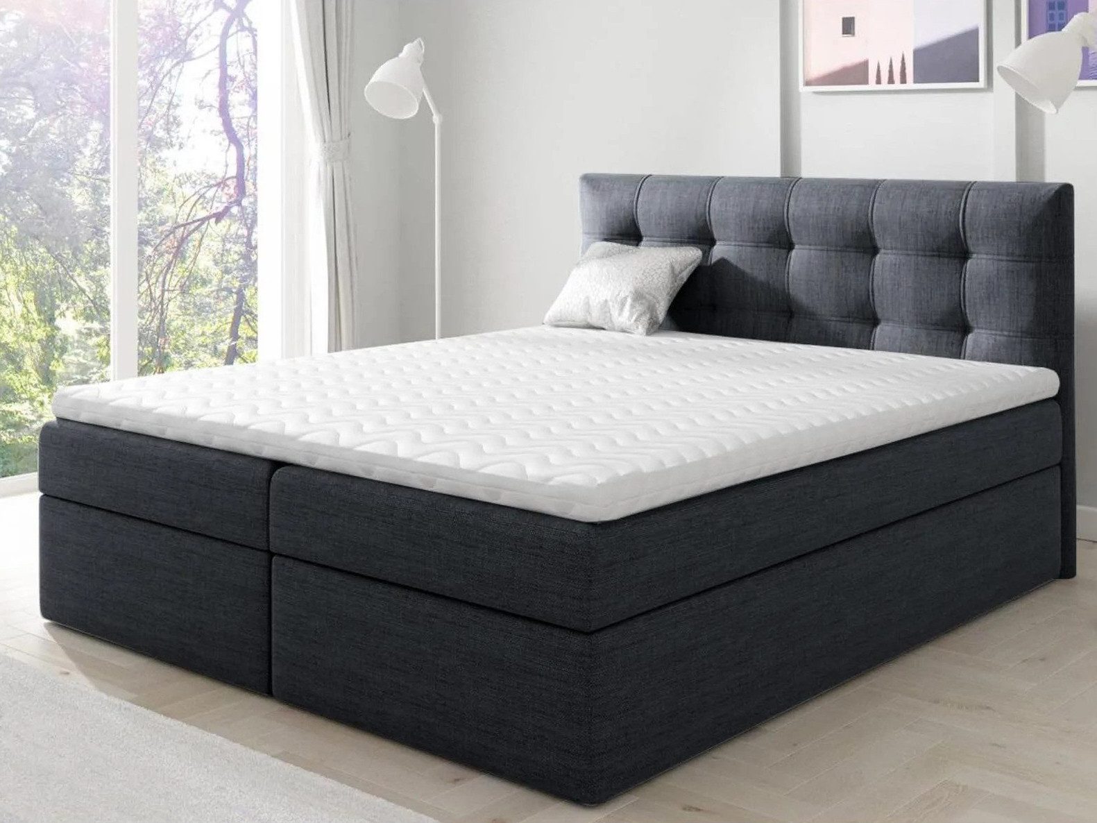 Beautysofa Boxspringbett TOPIQ mit Bettkasten (Bett für Schlafzimmer), mit günstig online kaufen