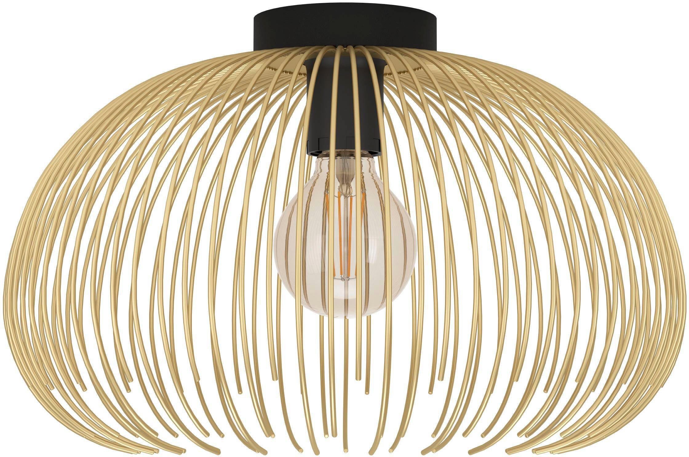 EGLO Deckenleuchte VENEZUELA Deckenlampe, Esszimmerlampe, Metall, schwarz, günstig online kaufen