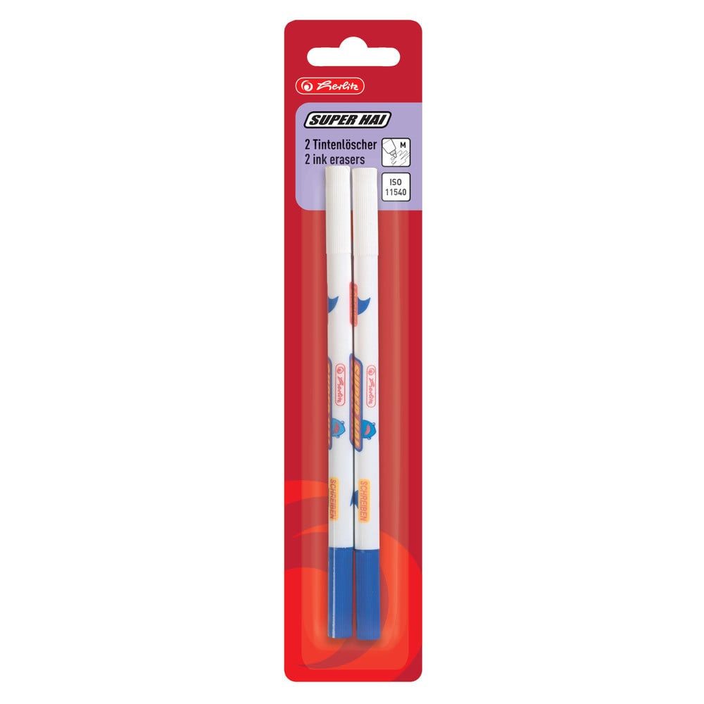 Herlitz Tintenkiller herlitz Tintenlöscher Superhai M 2 Stück