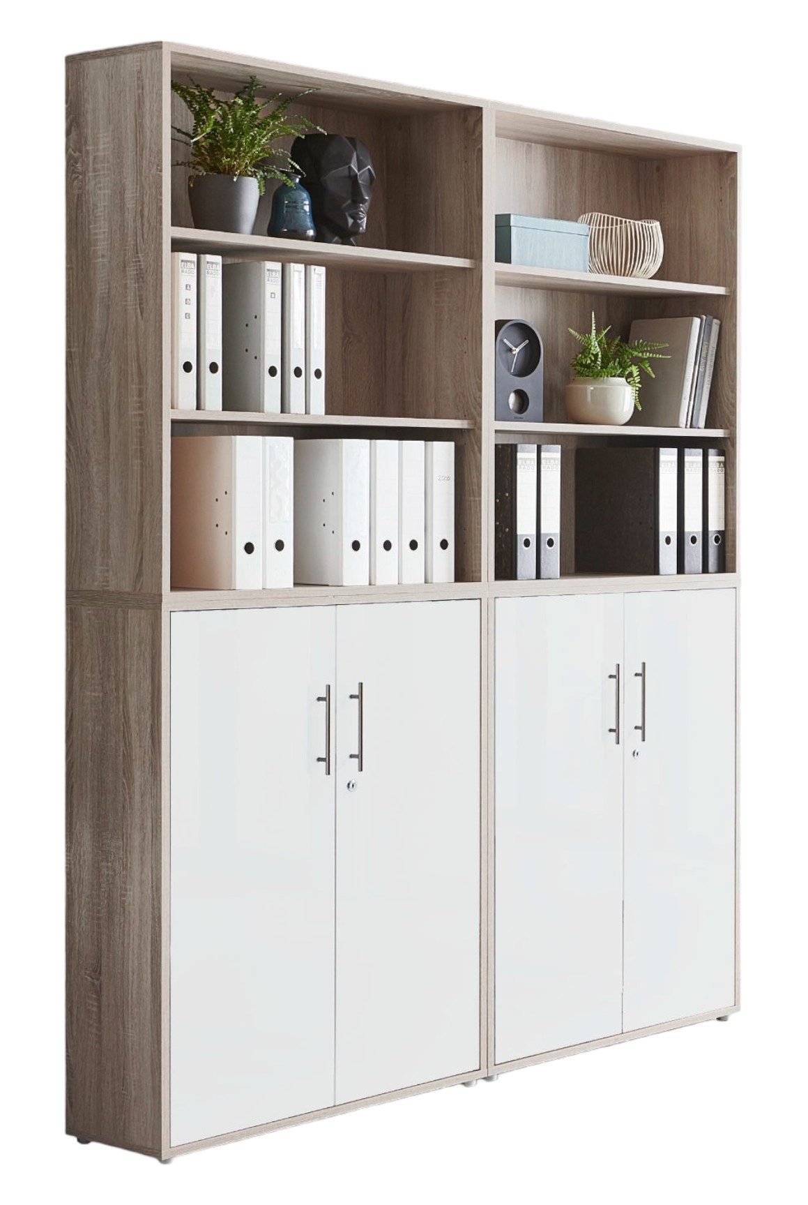BMG Möbel Aktenschrank Office Edition 11 (Schrankwand Set, 4tlg) abschließbar, matt oder Hochglanz lackiert