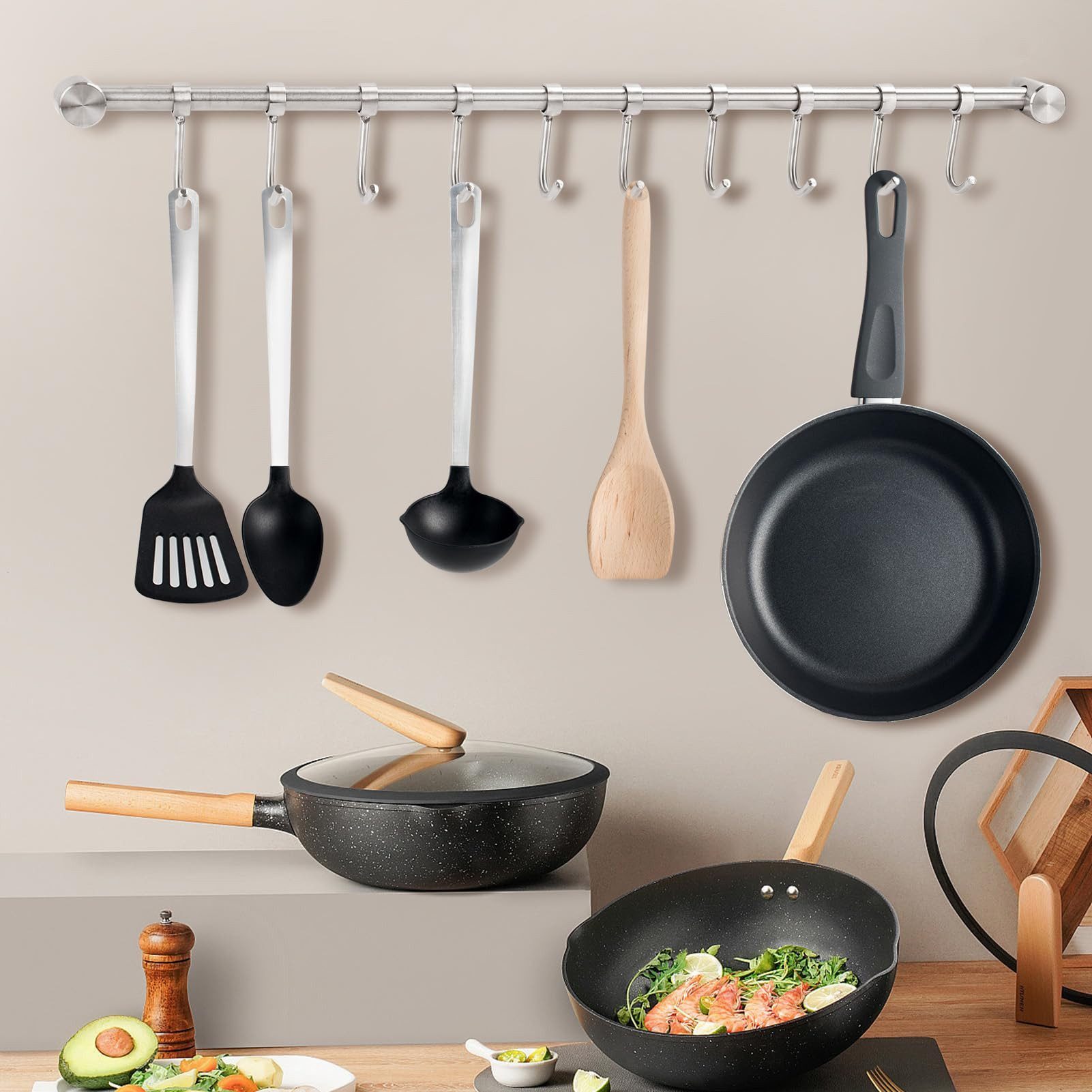 Youyijia Hakenleiste Hakenleiste Küche Wandbehang, (1 günstig online kaufen