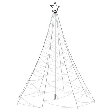 vidaXL Lichterkette LED-Weihnachtsbaum mit Metallstange 1400 LEDs Blau 5 m