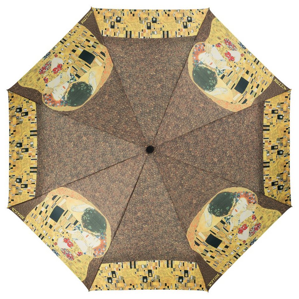 von Lilienfeld Taschenregenschirm Motivschirm Gustav Klimt Der Kuss  Auf-und-Zu Automatik Leicht Kunst