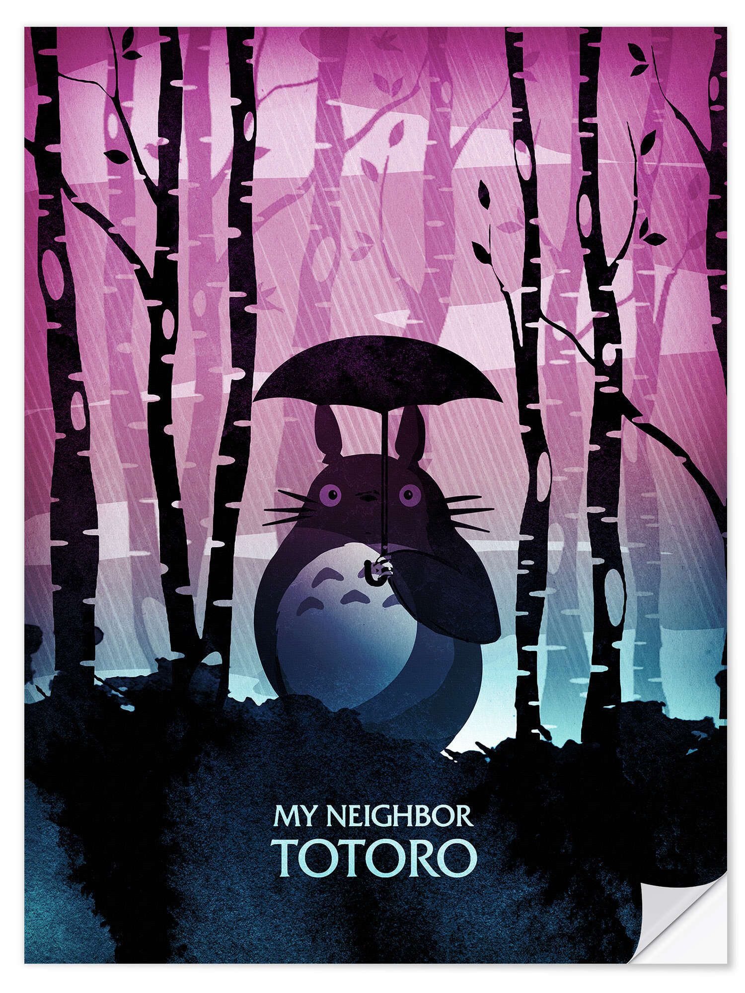 Posterlounge Wandfolie Albert Cagnef, My Neighbor Totoro, Kinderzimmer Illustration