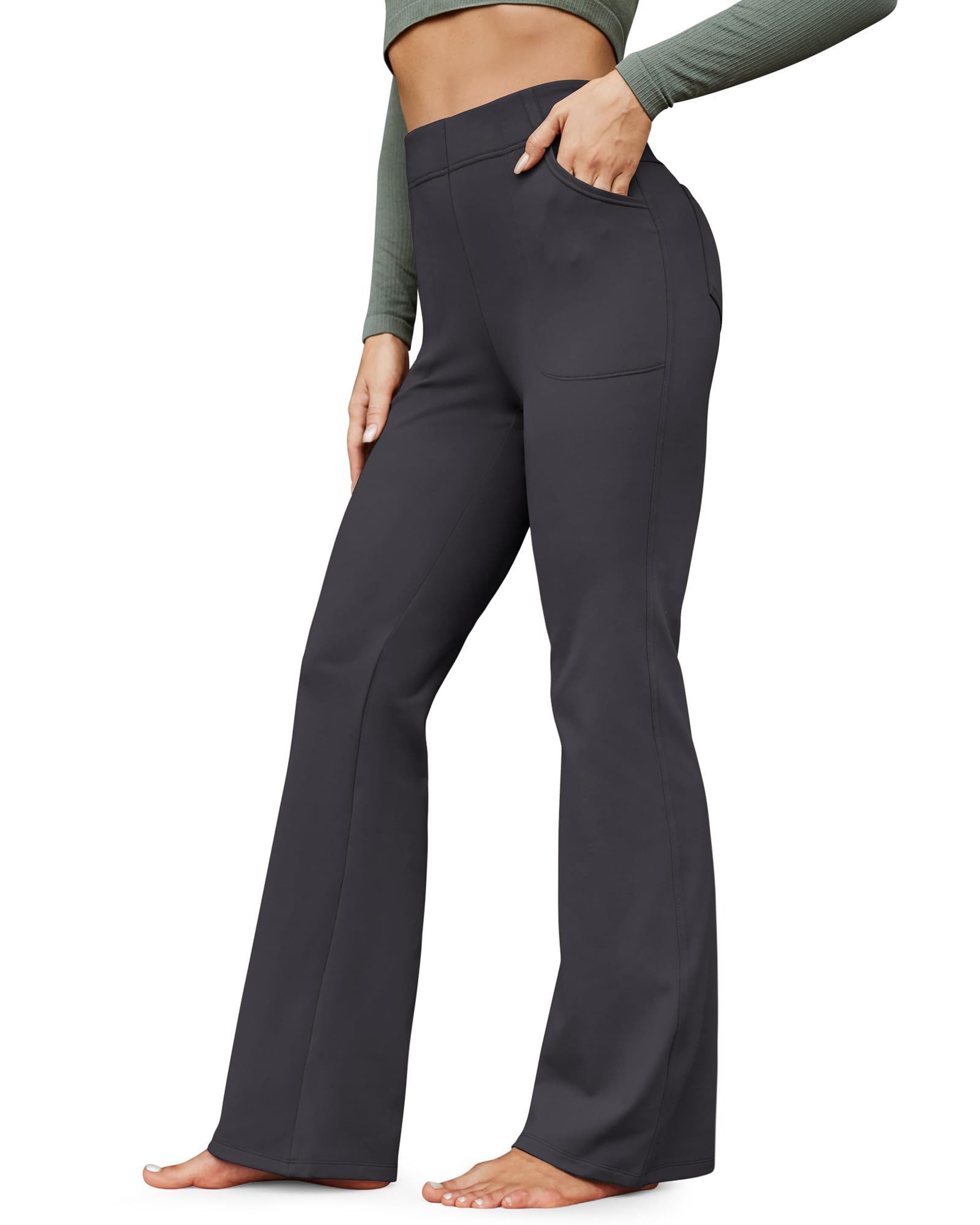 G4Free Thermohose G4Free Damen Winter Gefüttert Schlaghose Hohe Taille Yoga günstig online kaufen