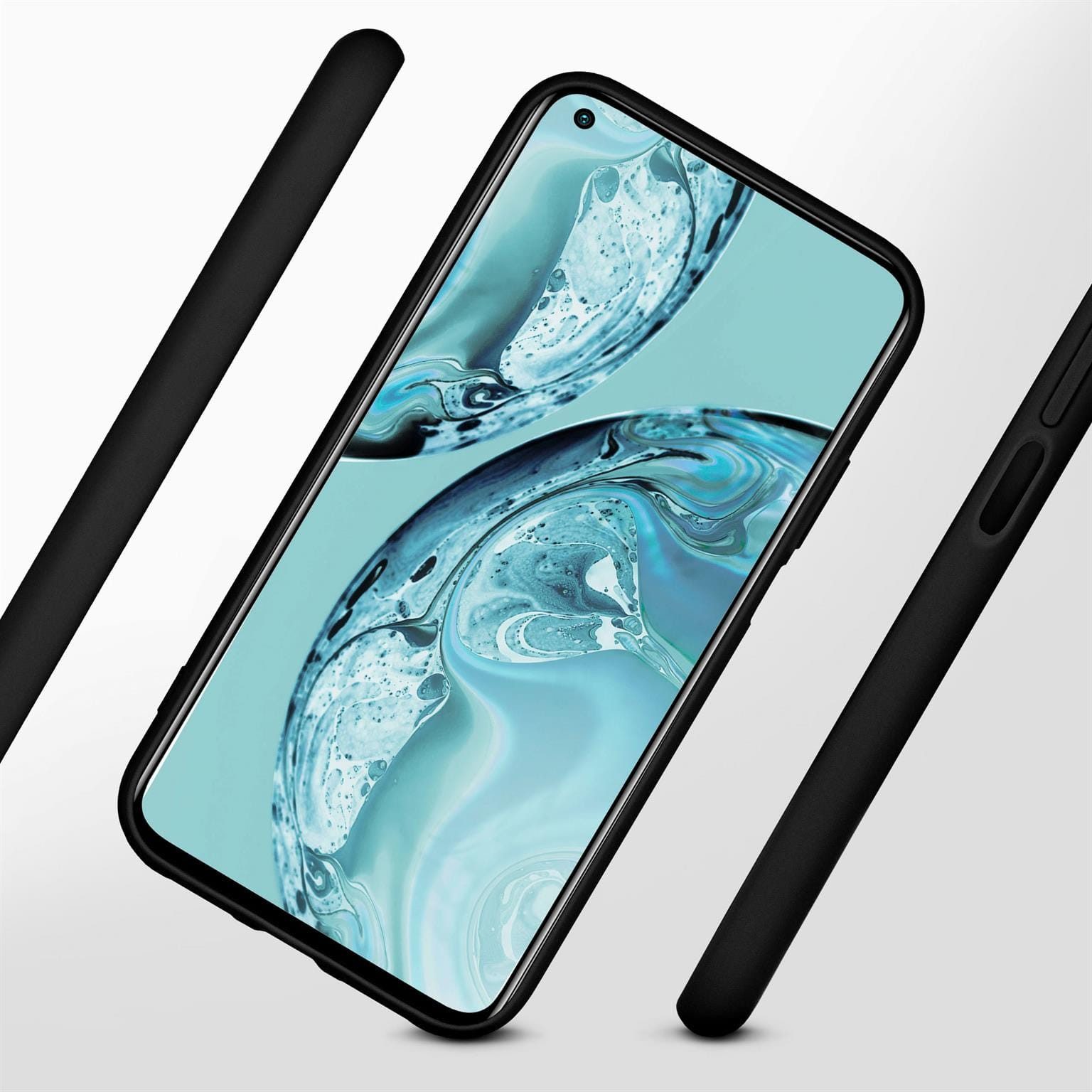 ONEFLOW Handyhülle für Xiaomi Mi 10T Pro Hülle Silikon Soft Case Schwarz 6,67 Zoll, Silikonhülle Cover Dünn Handytasche TPU Schutzhülle mit Kameraschutz