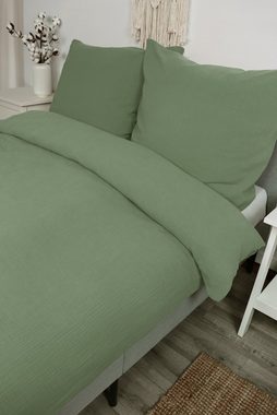 Bettwäsche Musselin-Bettwäsche aus 100% Bio-Baumwolle in Knitterlook Made in Green in naturfarben, jilda-tex, 100% Baumwolle, 2 teilig