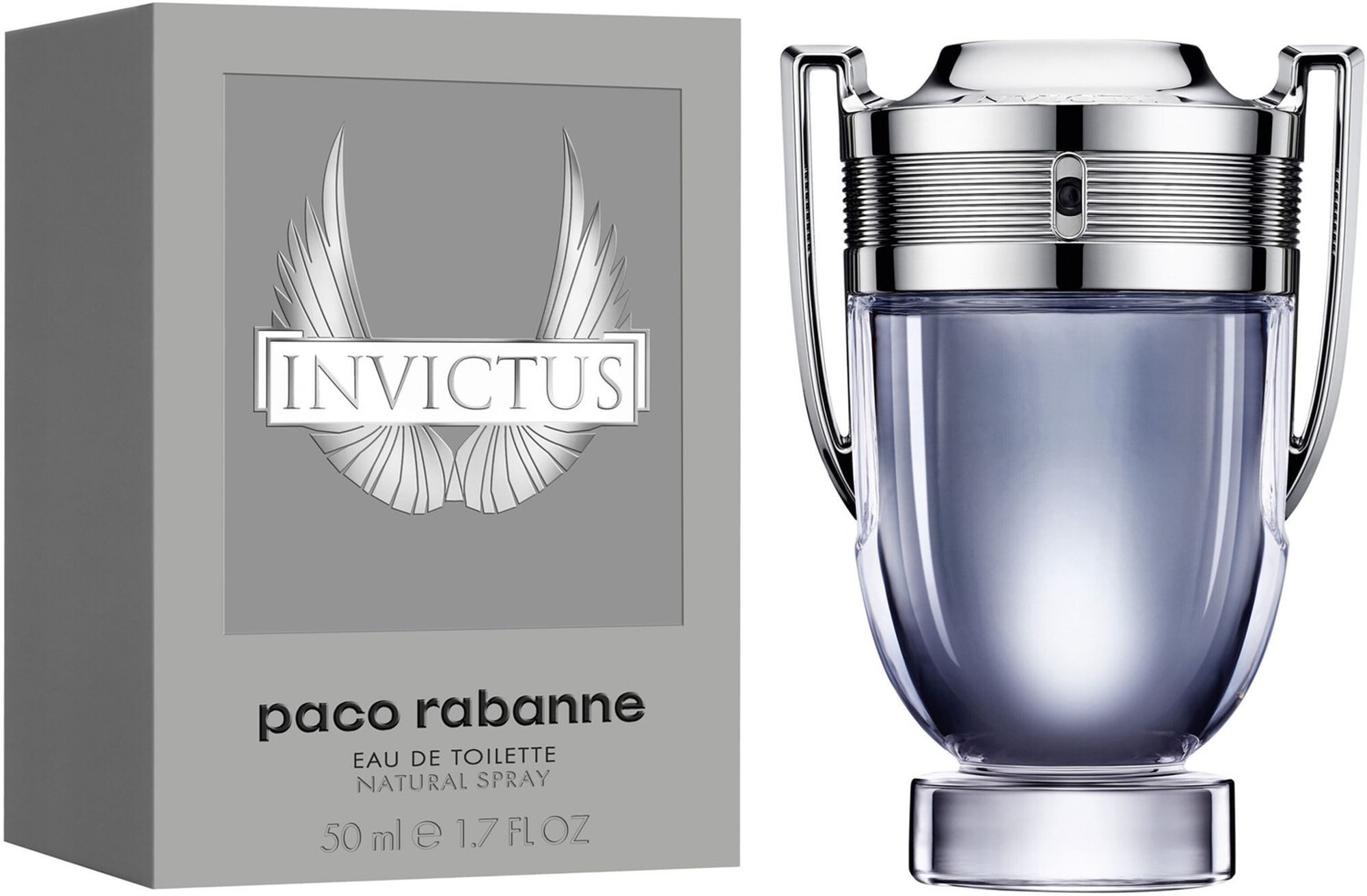 paco rabanne Eau de Toilette Invictus EDT Herren Spray, Frisch-aquatischer Duft mit Grapefruit, Lorbeer und Meeresnoten