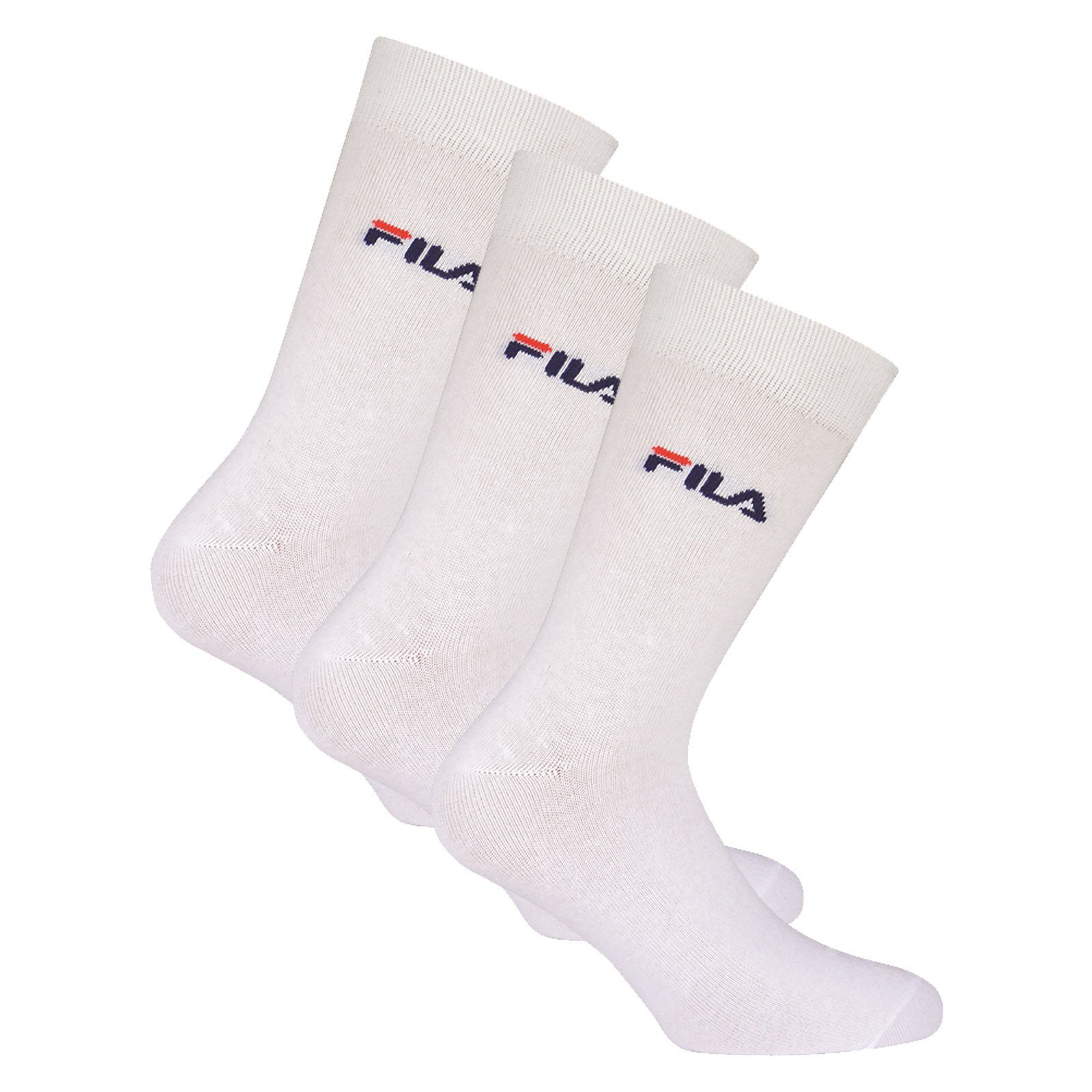 Fila Sportsocken Unisex Socken, 3 Paar - Strümpfe, Street, Sport Weiß