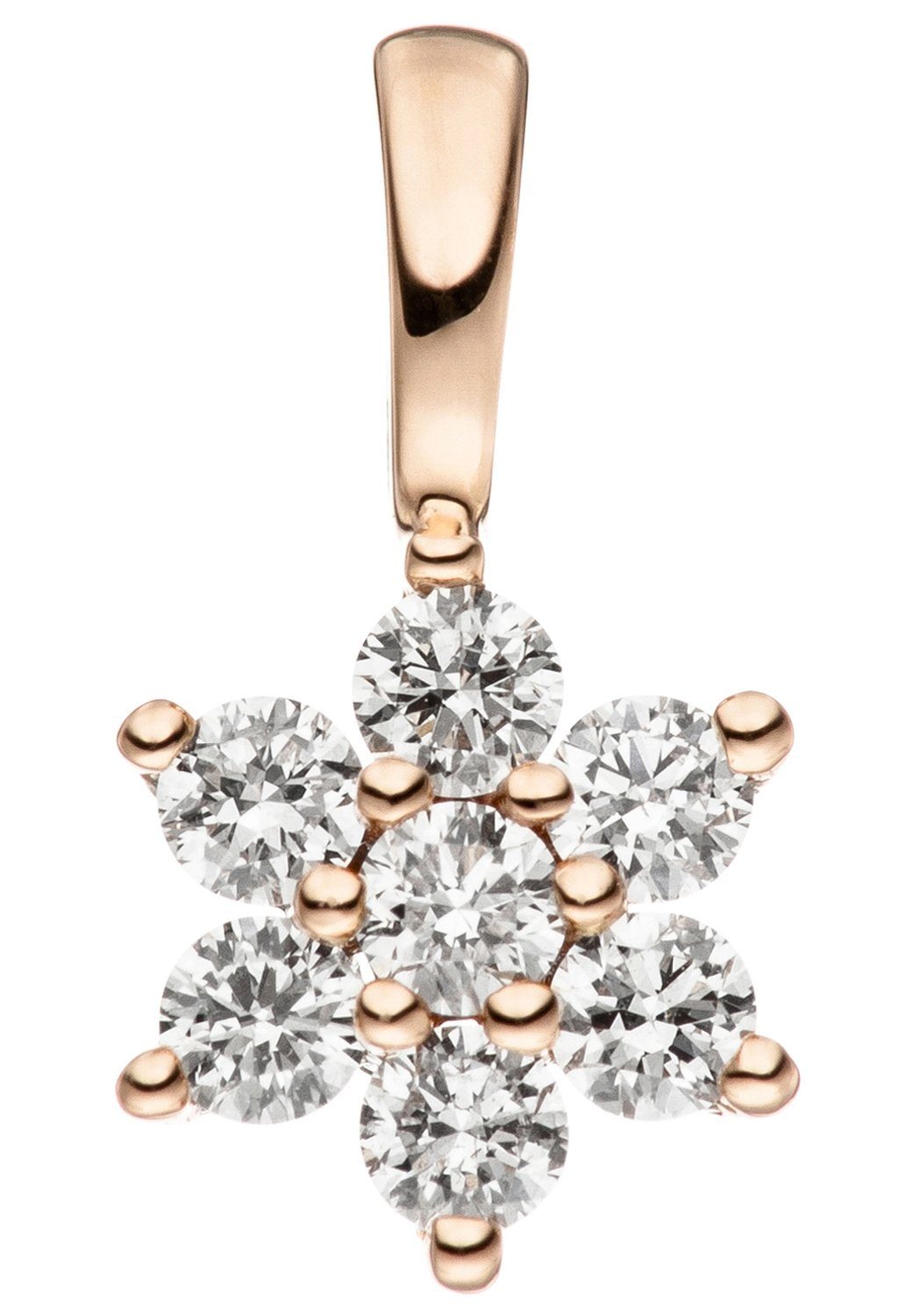 JOBO Kettenanhänger Anhänger mit 7 Diamanten, günstig online kaufen