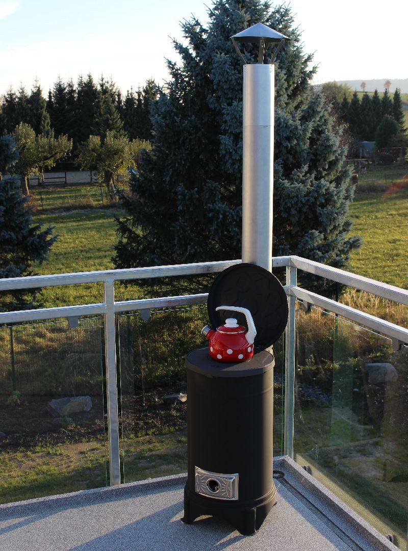 ECOfoxx Grillkamin Gartenofen Gartenkamin Zeltofen Gewächshausheizung Gustav