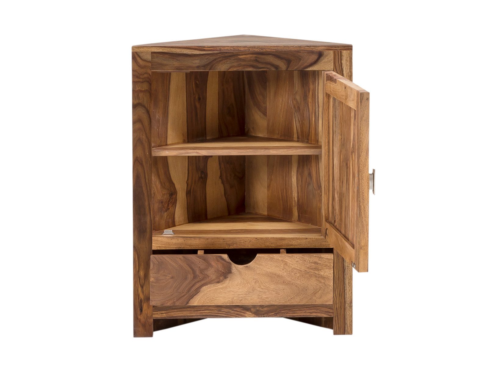 massivum Badezimmer-Set Laros Eckschrank Set Akazie