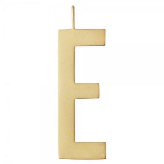 Design Letters Kettenanhänger Anhänger E Gold Matt (30mm)