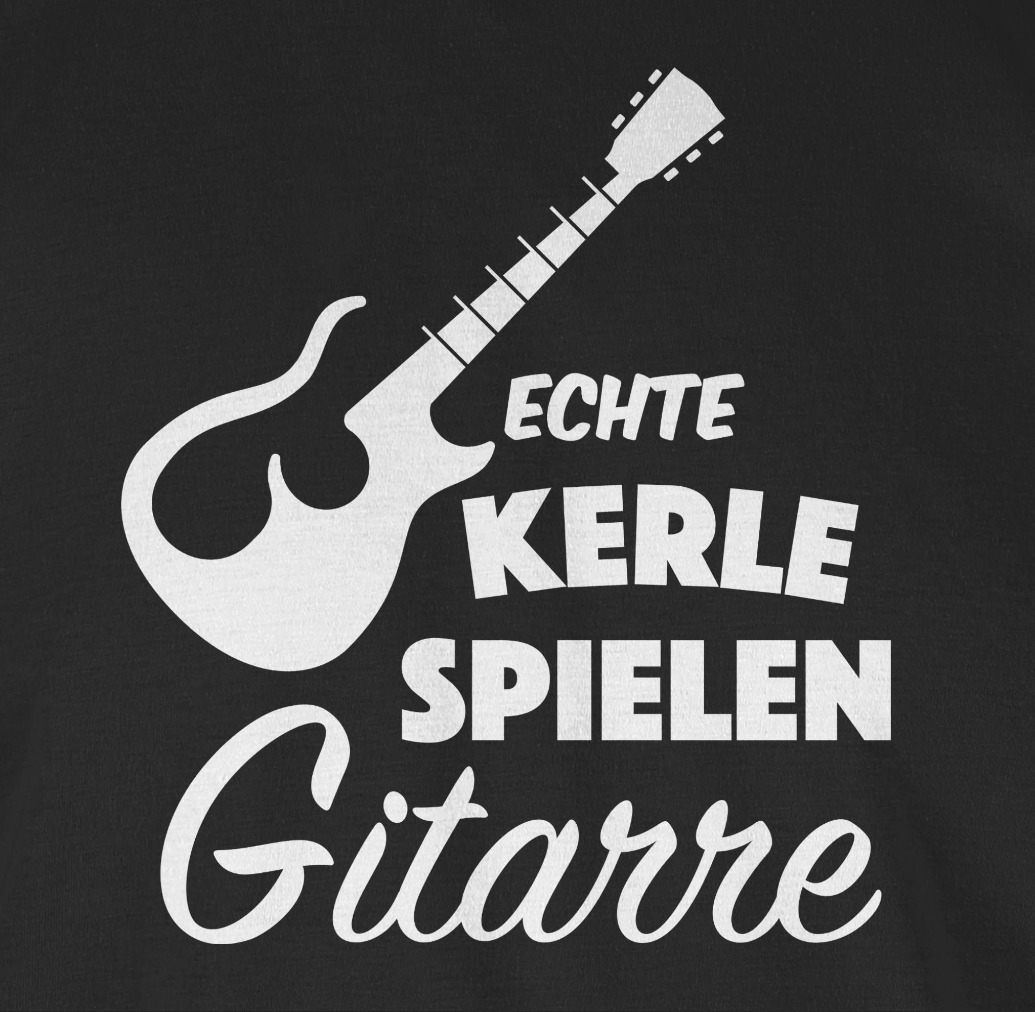 Gitarre T-Shirt Shirtracer 1 Zubehör Instrument spielen Kerle Musik Echte Schwarz