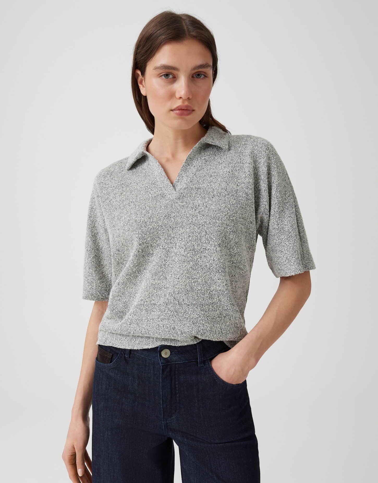 OPUS Poloshirt mit Mélange Effekt Softes Tragegefühl für moderne Casual Looks