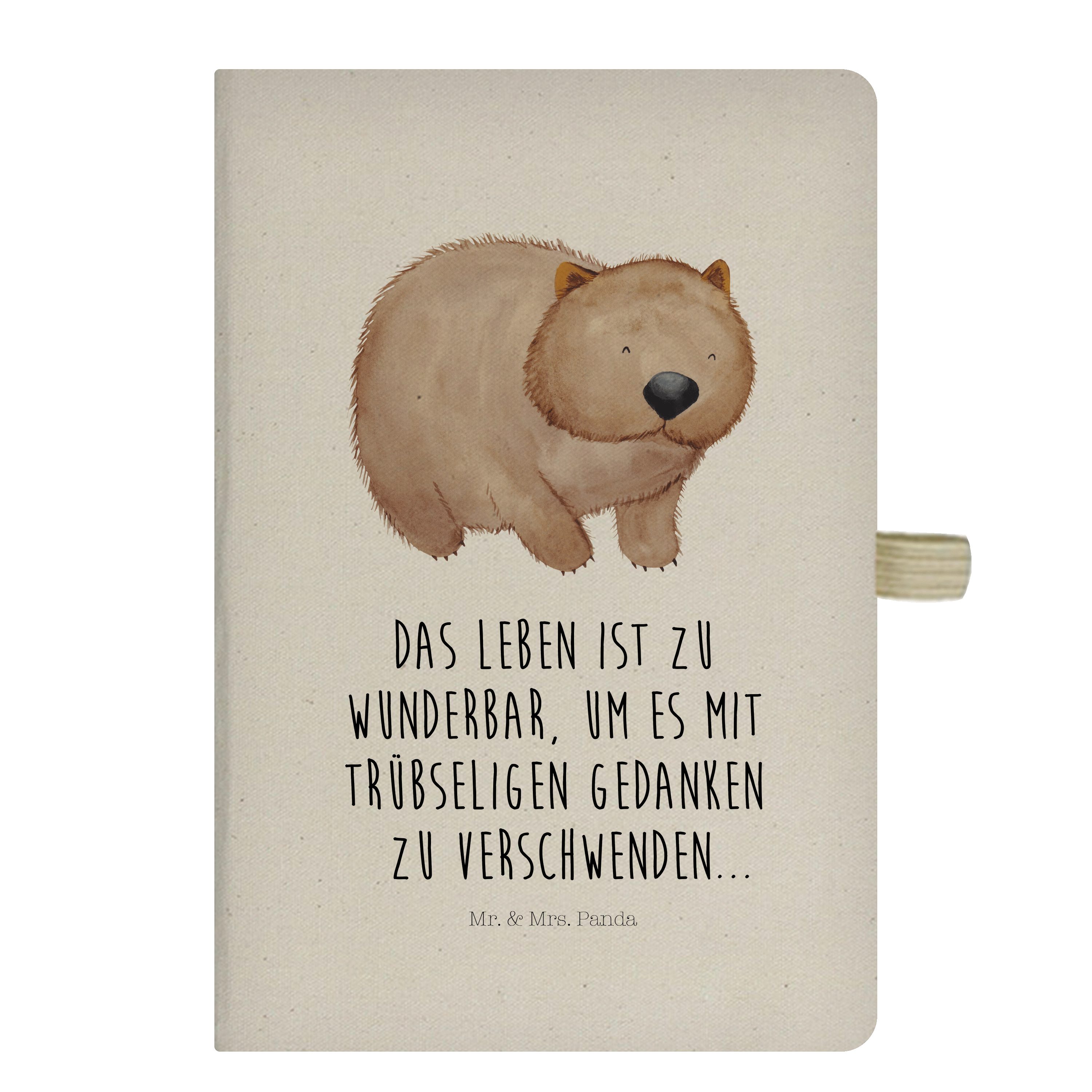 Mr. & Mrs. Panda Notizbuch »Wombat Transparent Geschenk, süße