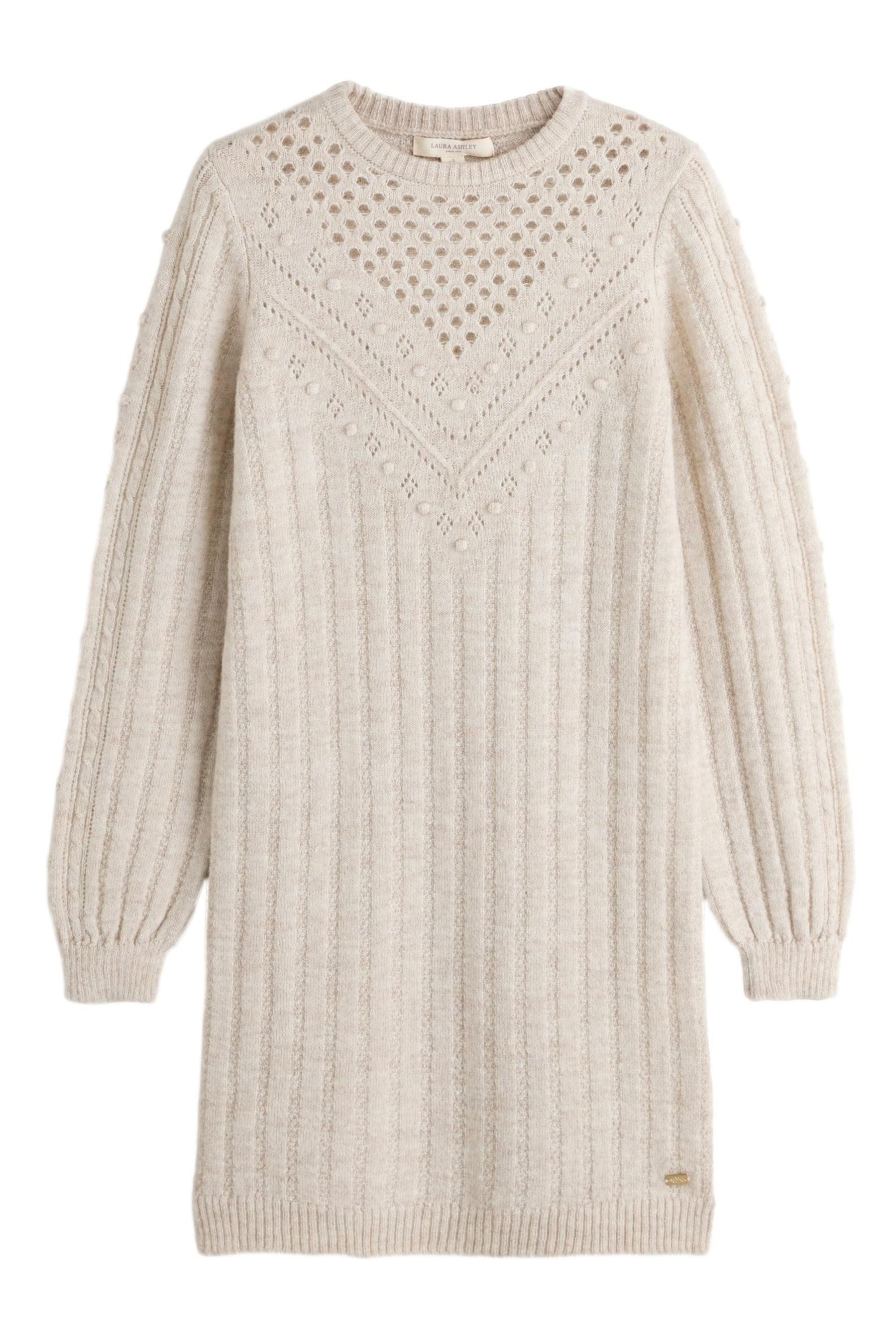 Strickkleid Laura Ashley A-Linien-Strickkleid mit Noppenmuster