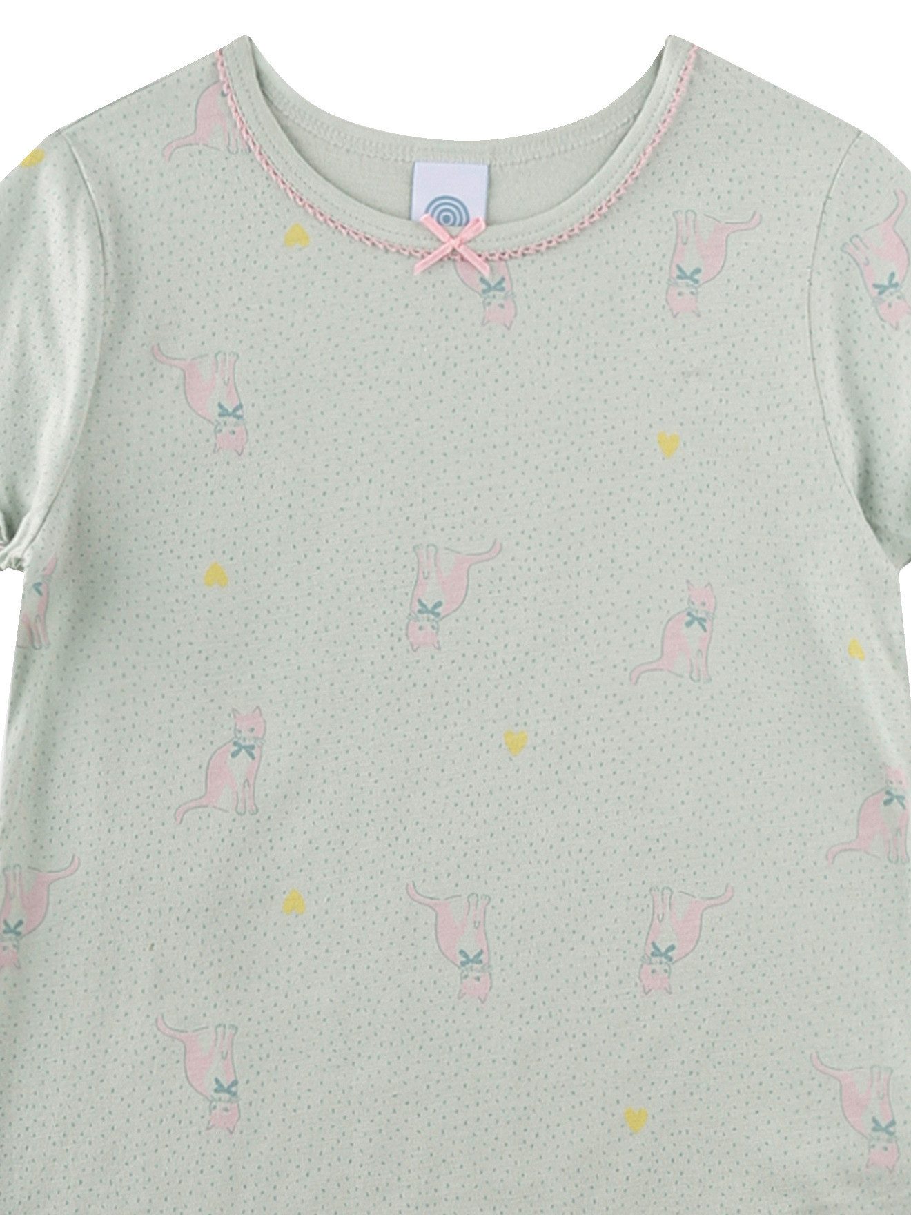 Sanetta Schlafanzug Sommer-Schlafanzug Katzen Mädchen mit Modal