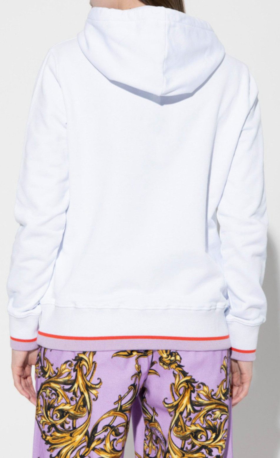 Versace Jeans Couture Hoodie Kapuzen-Sweatshirt Logo Hoodie Pullover Hooded Sweater Kapuze, Logo-Stickerei, gerippte Abschlüsse