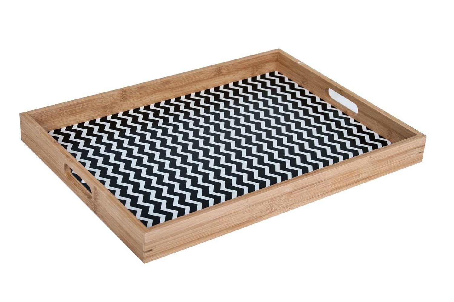 BURI Servierteller Tablett aus Bambus Küchentablett Holztablett Tischdekoration, Bambus