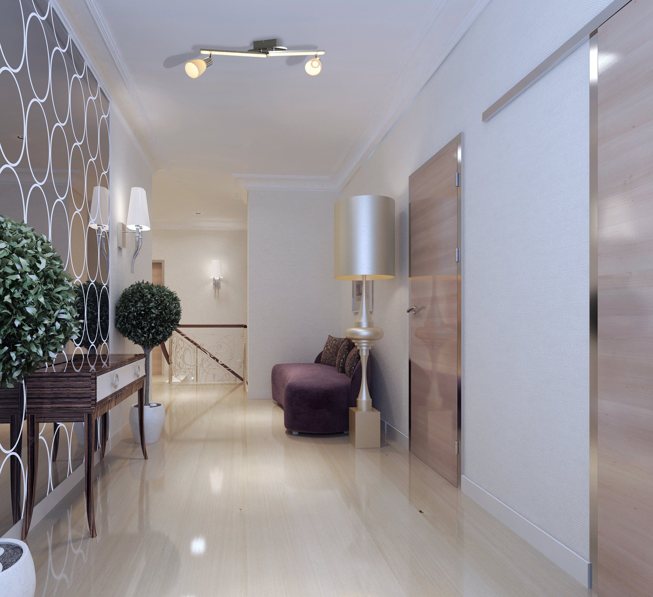 näve LED Deckenleuchte Ibiza, LED fest integriert, Warmweiß, LED Deckenleuchte 2flg >>Ibiza<<, nicht dimmbar,chrom/weiß