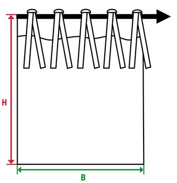 Vorhang Jungle Schal, Kutti, Bindebänder (1 St), halbtransparent, Gardine, halbtransparent, bedruckt, Polyester