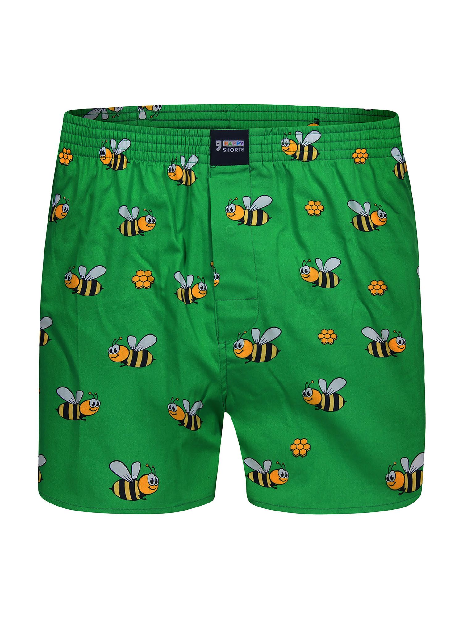 HAPPY SHORTS Boxer Funny Motives - hochwertige Shorts mit verschiedenen Motiven (3-St) American Boxershorts - breiter Komfortbund - witzig, bunt und bequem