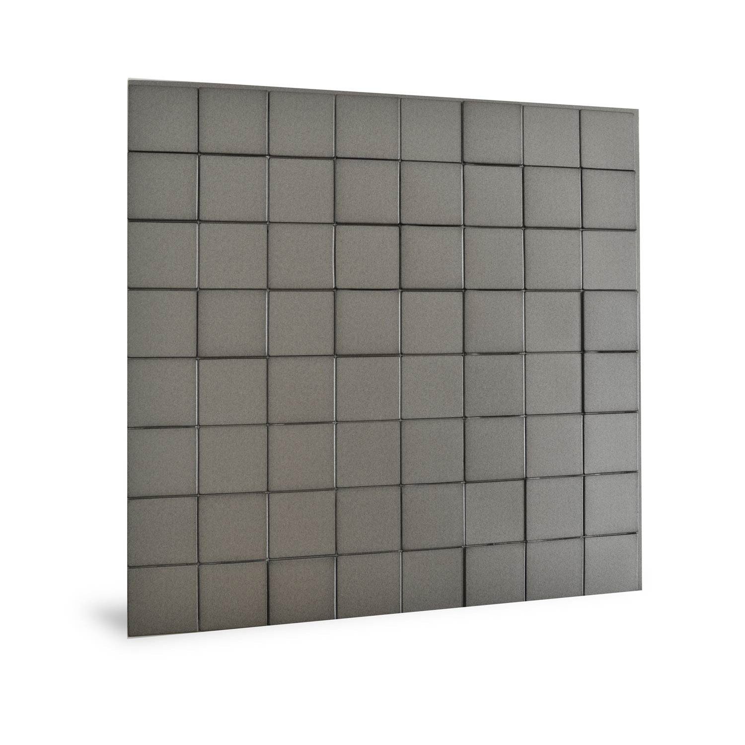 Profhome 3D Wandpaneel 3D 705258 Harmony Cubes Smoked Gray Dekorpaneel glänzend grau 2,2m2, BxL: 60x61 cm, 0.37 qm, (Wandpaneel-Set, 6-tlg., Wandverkleidung Harmony Cubes Smoked Gray) glänzend grau