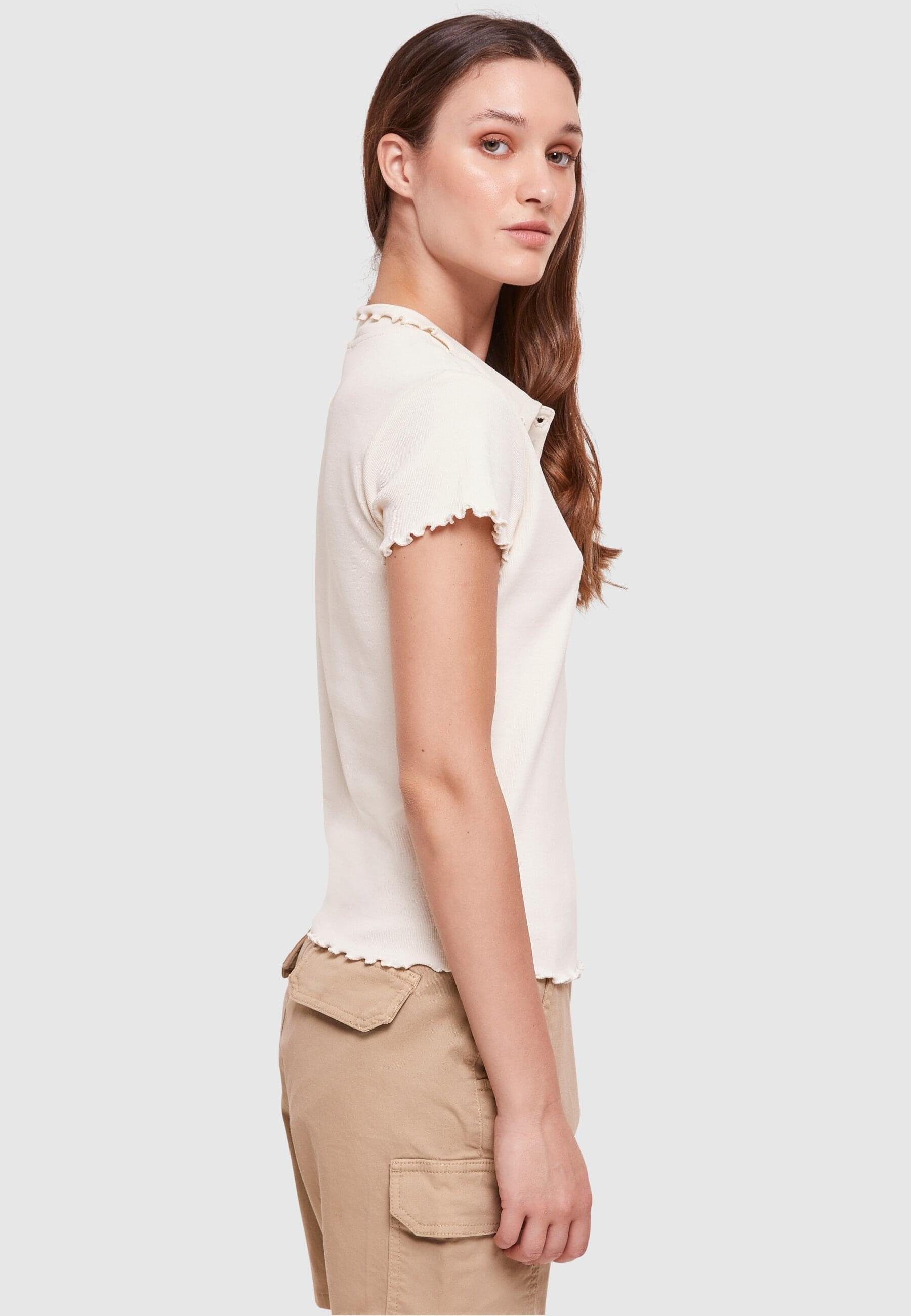 Rib Ladies CLASSICS Damen Polo (1-tlg) whitesand URBAN Tee Strandshirt