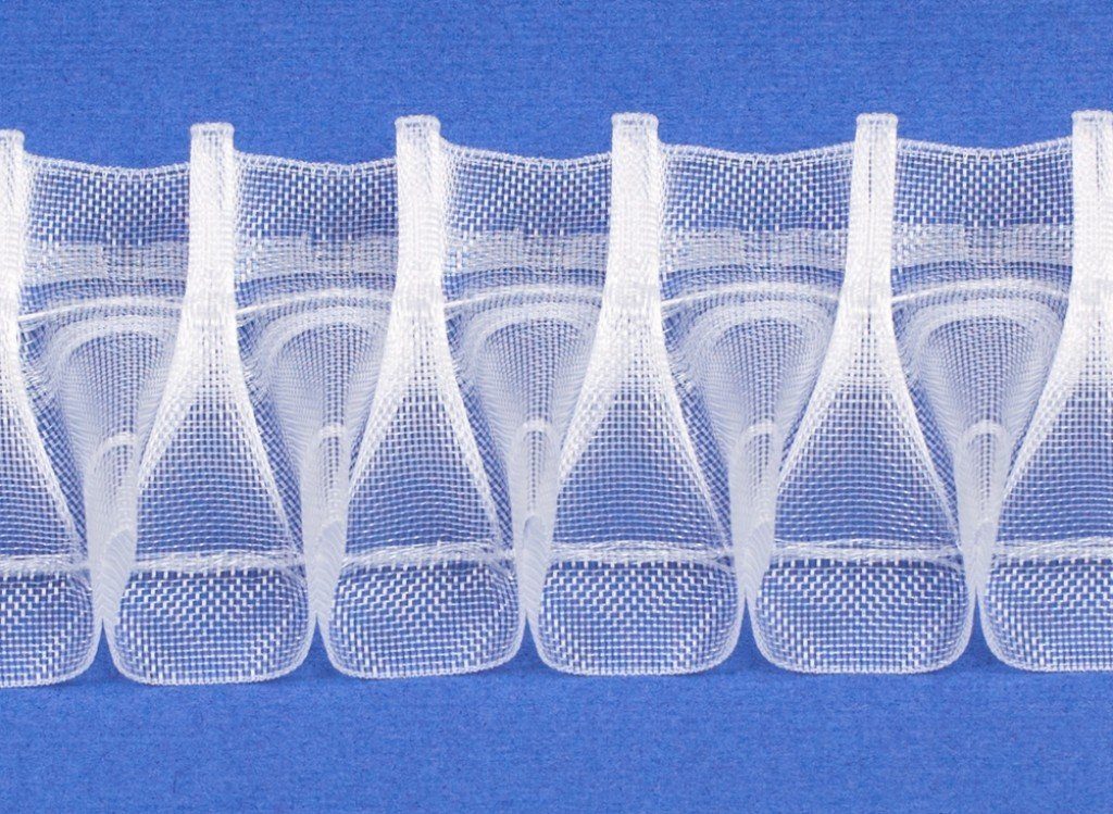 rewagi Gardine Smokfaltenband, transparent / Breite: 50mm - L106, Verkaufseinheit: 5 Meter