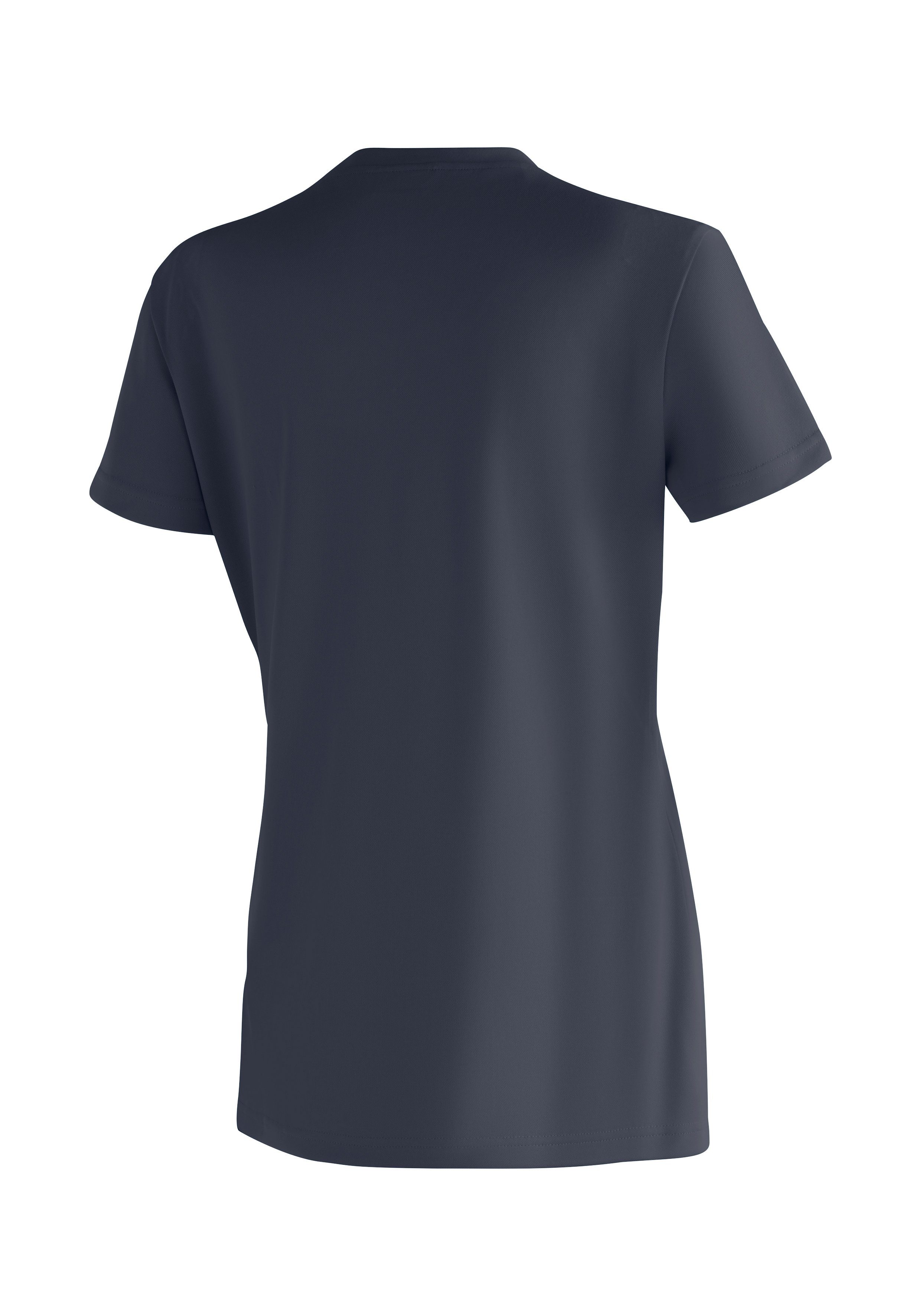 Funktional T-Shirt Waltraut vielseitiges hoher Sports Maier mit Print Funktionsshirt dunkelblau Passformstabilität