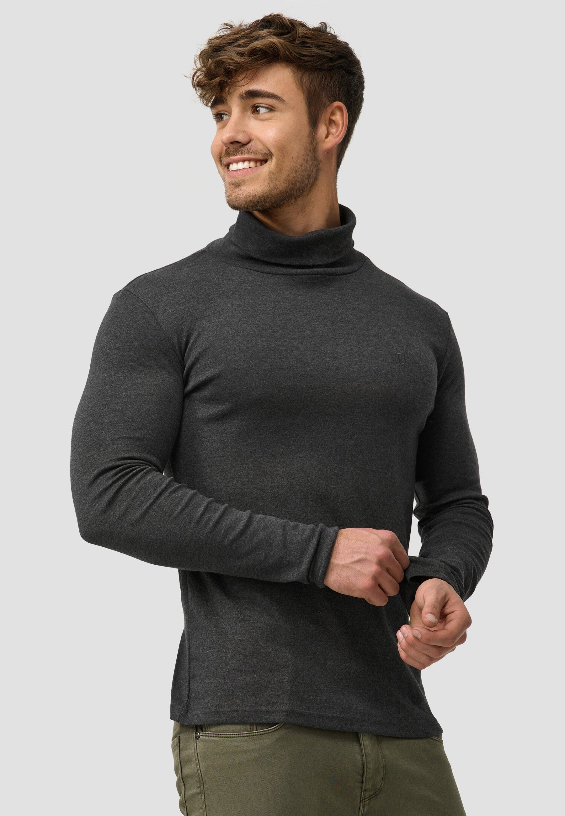 Indicode Rollkragenshirt Herren Eagon Langarmshirt Herrenshirt