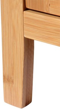 welltime Unterschrank Bambus Breite 50 cm, Badezimmerschrank aus natürlichem Bambus gefertigt