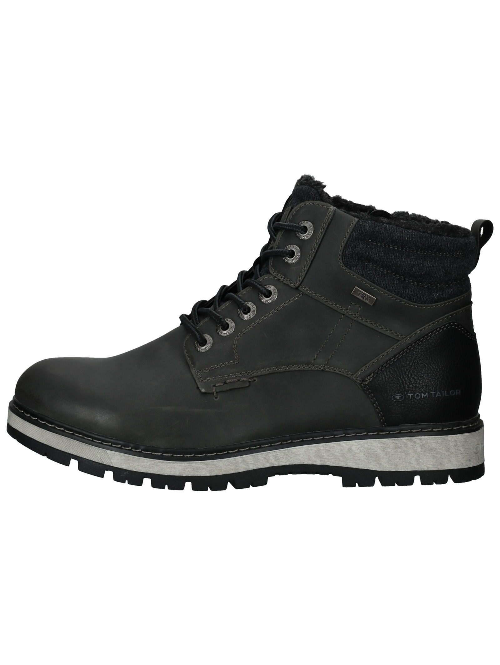 TOM TAILOR Stiefelette Lederimitat/Textil . Schnürstiefelette