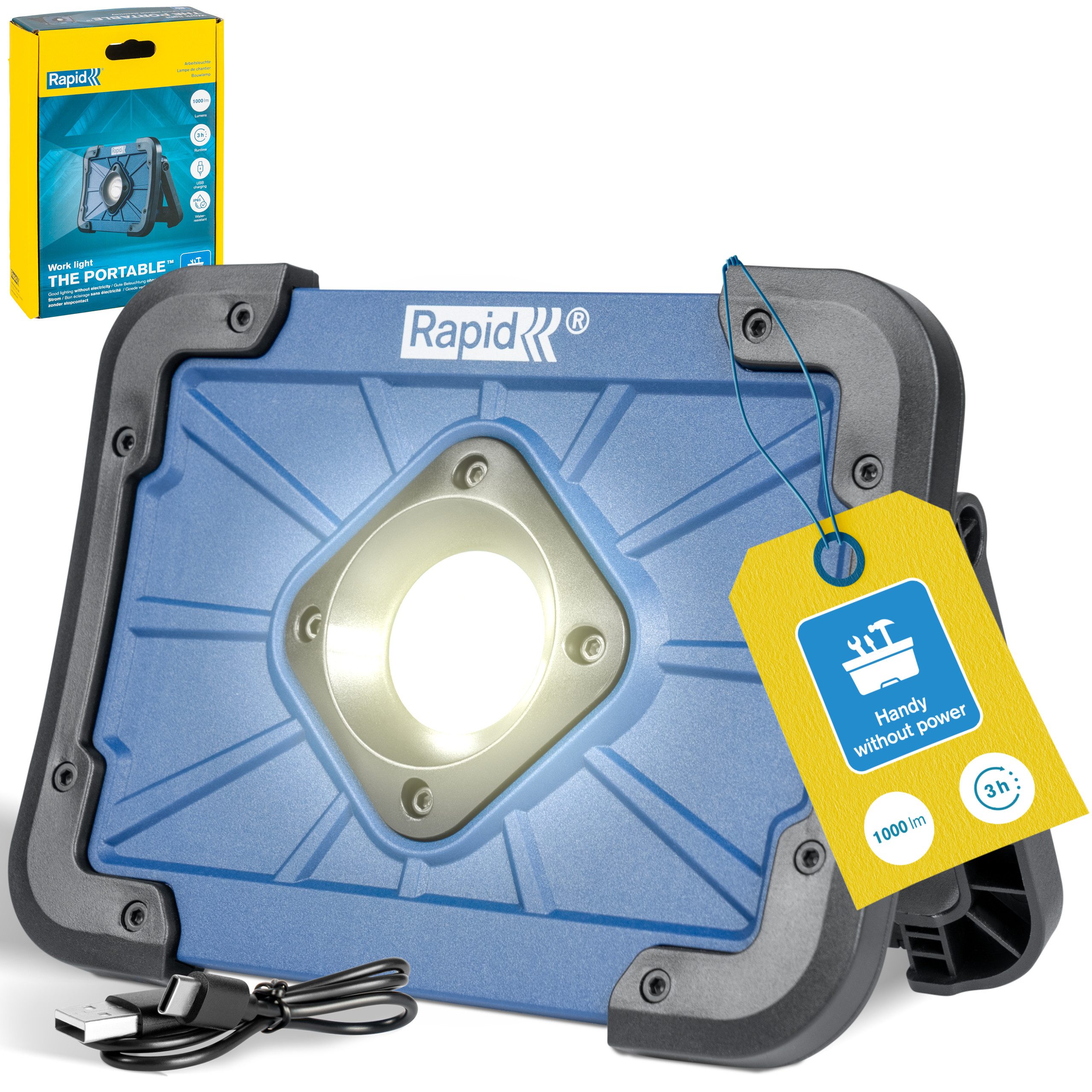 Rapid Arbeitslicht The Portable Akku Arbeitsleuchte 1000lm LED IP65 Powerbank 5001731