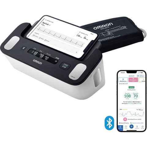 Omron Blutdruckmessgerät Complete smartes Blutdruck- & EKG-Messgerät, JETZT mit 1 Jahr OMRON connect Premium Abonnement GRATIS