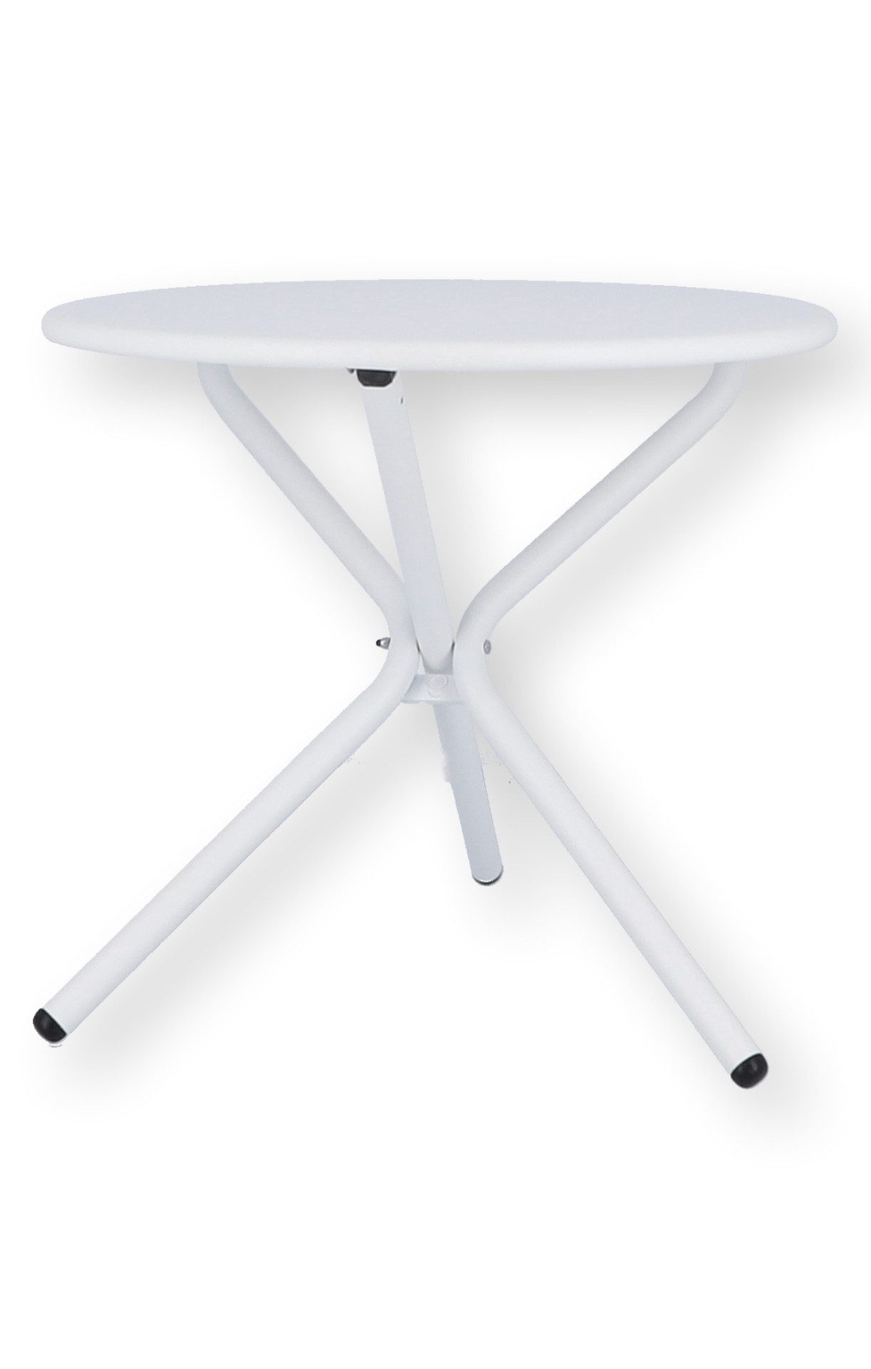 Fiam Beistelltisch Tris aus Aluminium, Weiß