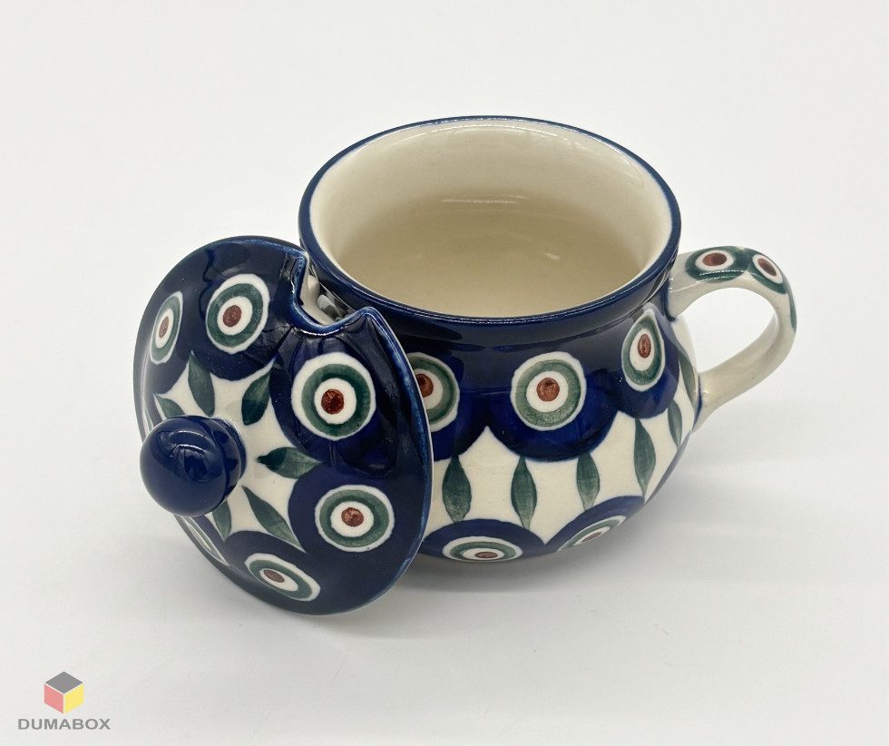 Ceramika Artystyczna Bolesławiec Zuckerdose Elegante Zuckerdose aus Bunzlauer Keramik – handbemalt und handgemacht