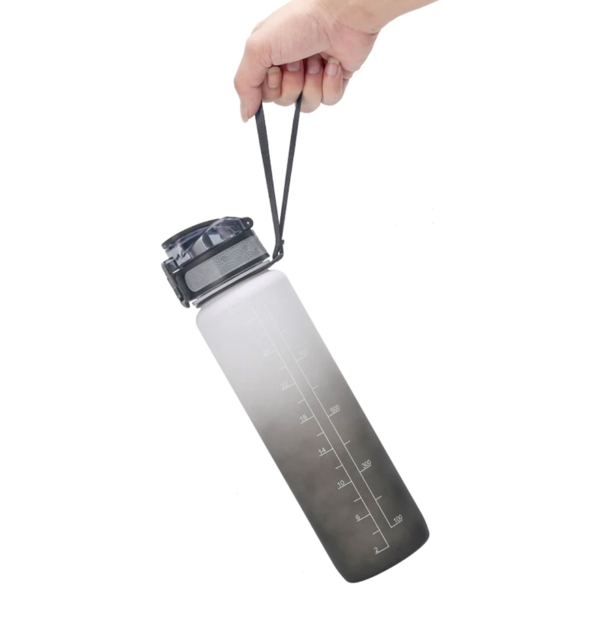 Botells Trinkflasche Sport Trinkflasche, Motivation, Wasserflasche + Strohhalm & Shakerball, Trinke während deiner Aktivität, leicht, auslaufsicher, motivierend