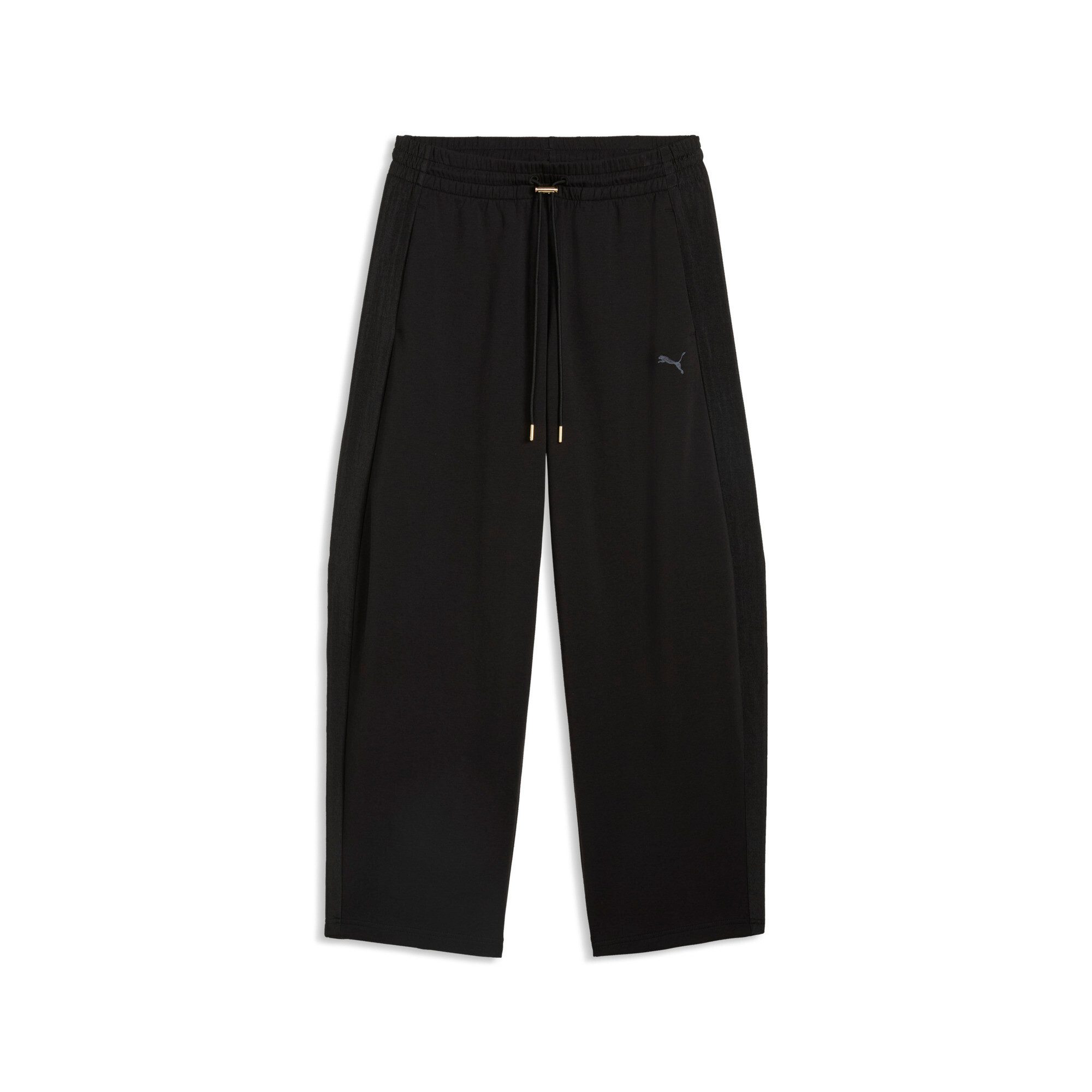 PUMA Trainingshose HER RELAXED DK BARREL LEG PANTS mit Eingrifftaschen, unifarben, Relaxed Fit, normale Leibhöhe